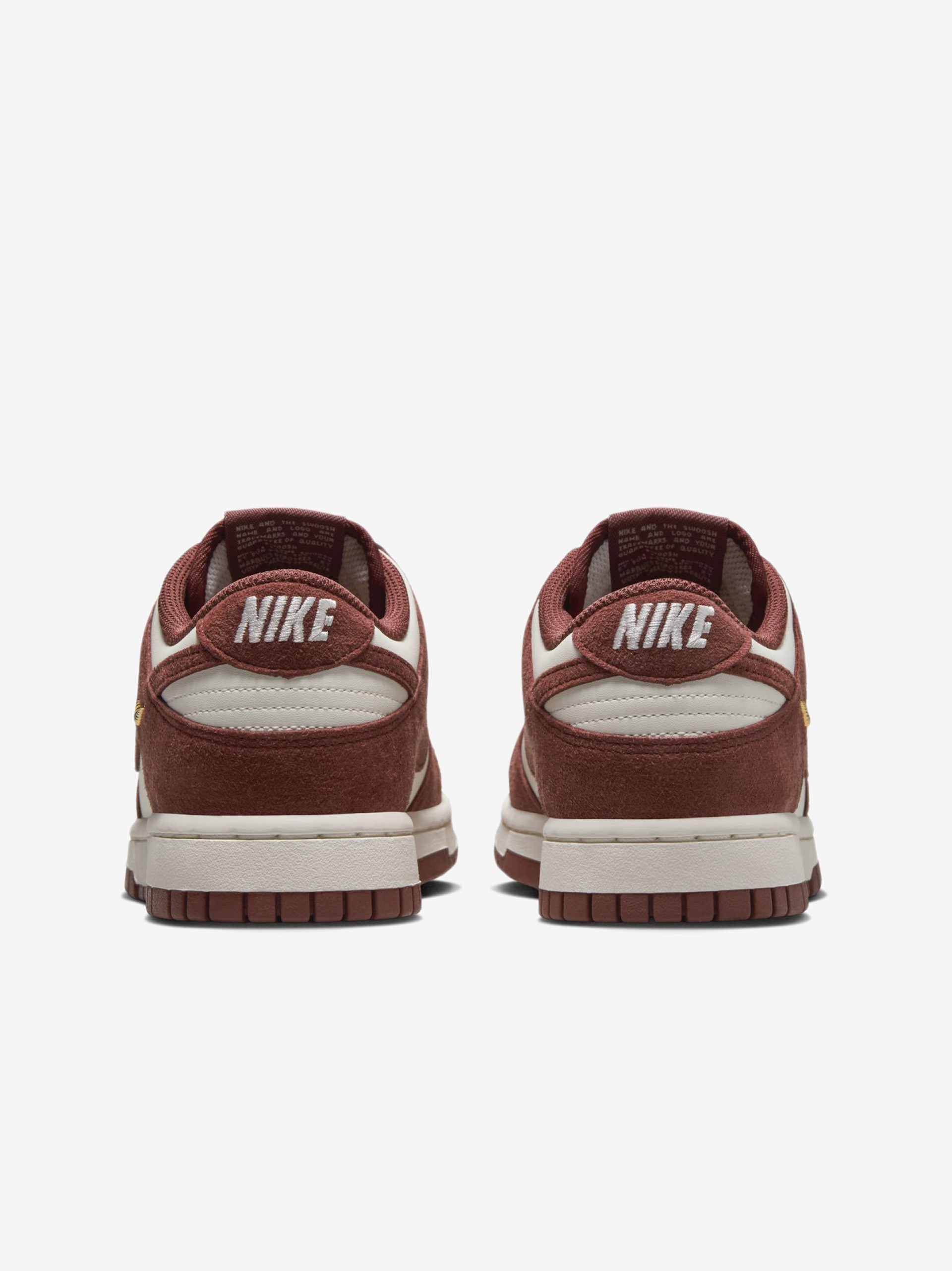 Sapatilhas Nike Dunk Low Castanhas e Brancas Para Mulher
