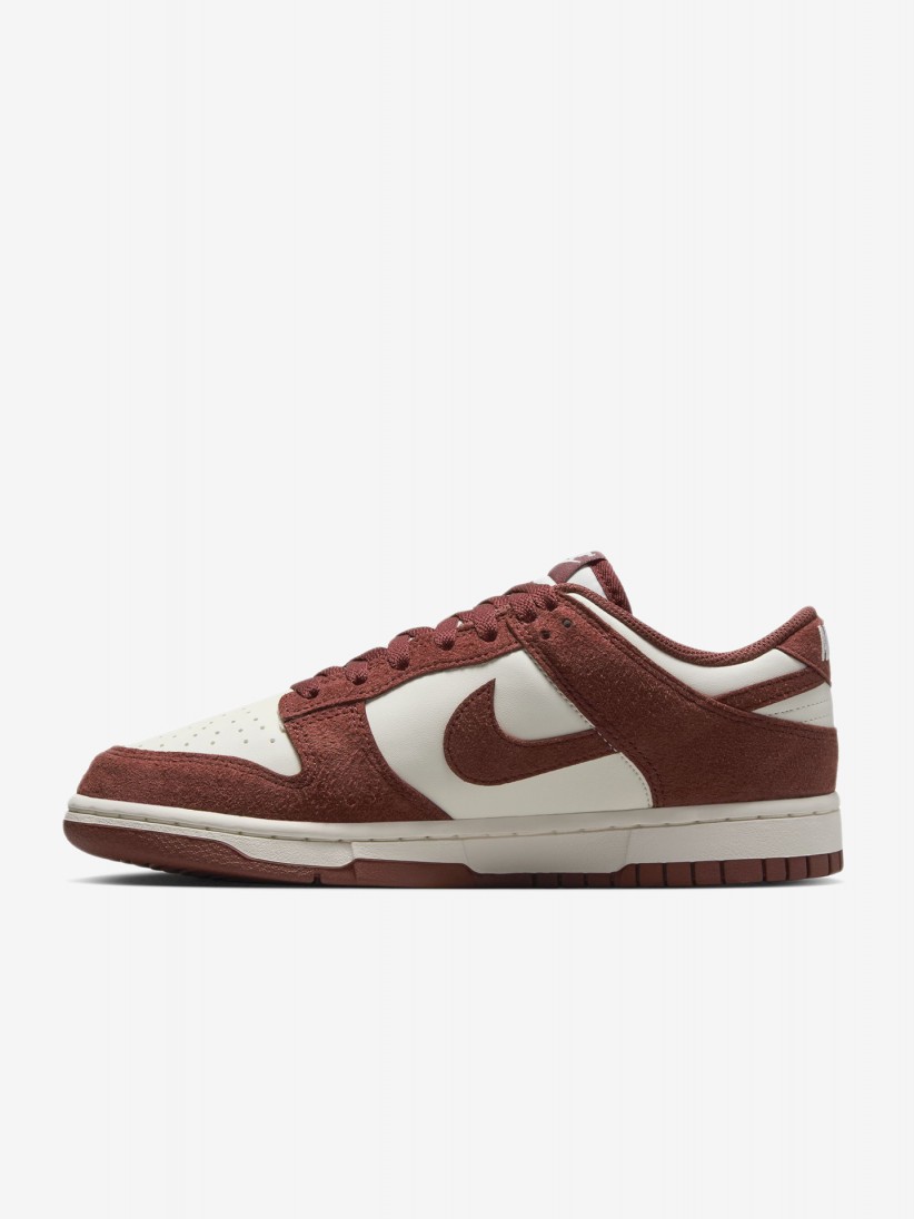 Sapatilhas Nike Dunk Low Castanhas e Brancas Para Mulher