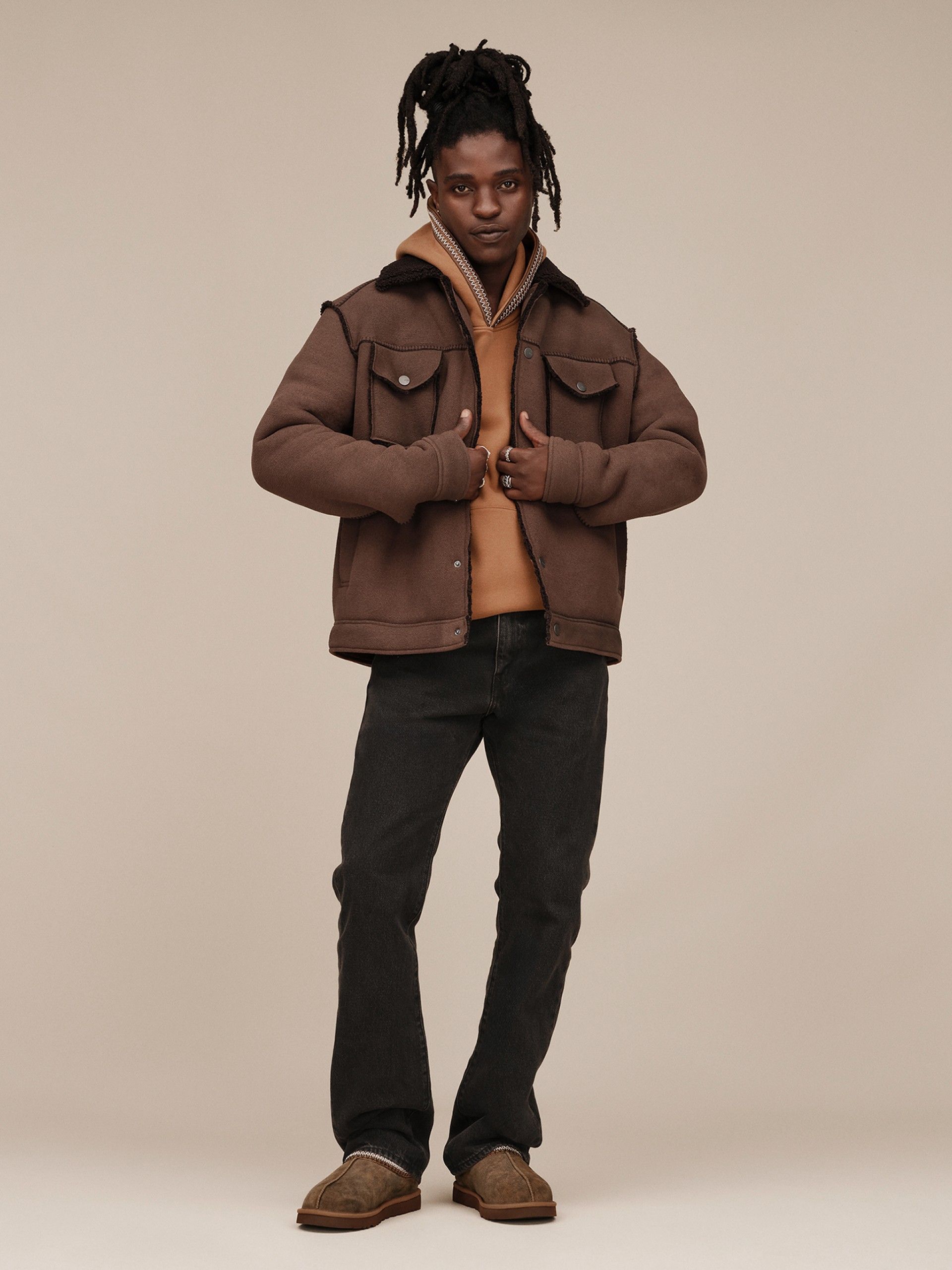 Pantuflas Ugg Tasman Baxter Marrones Para Hombre