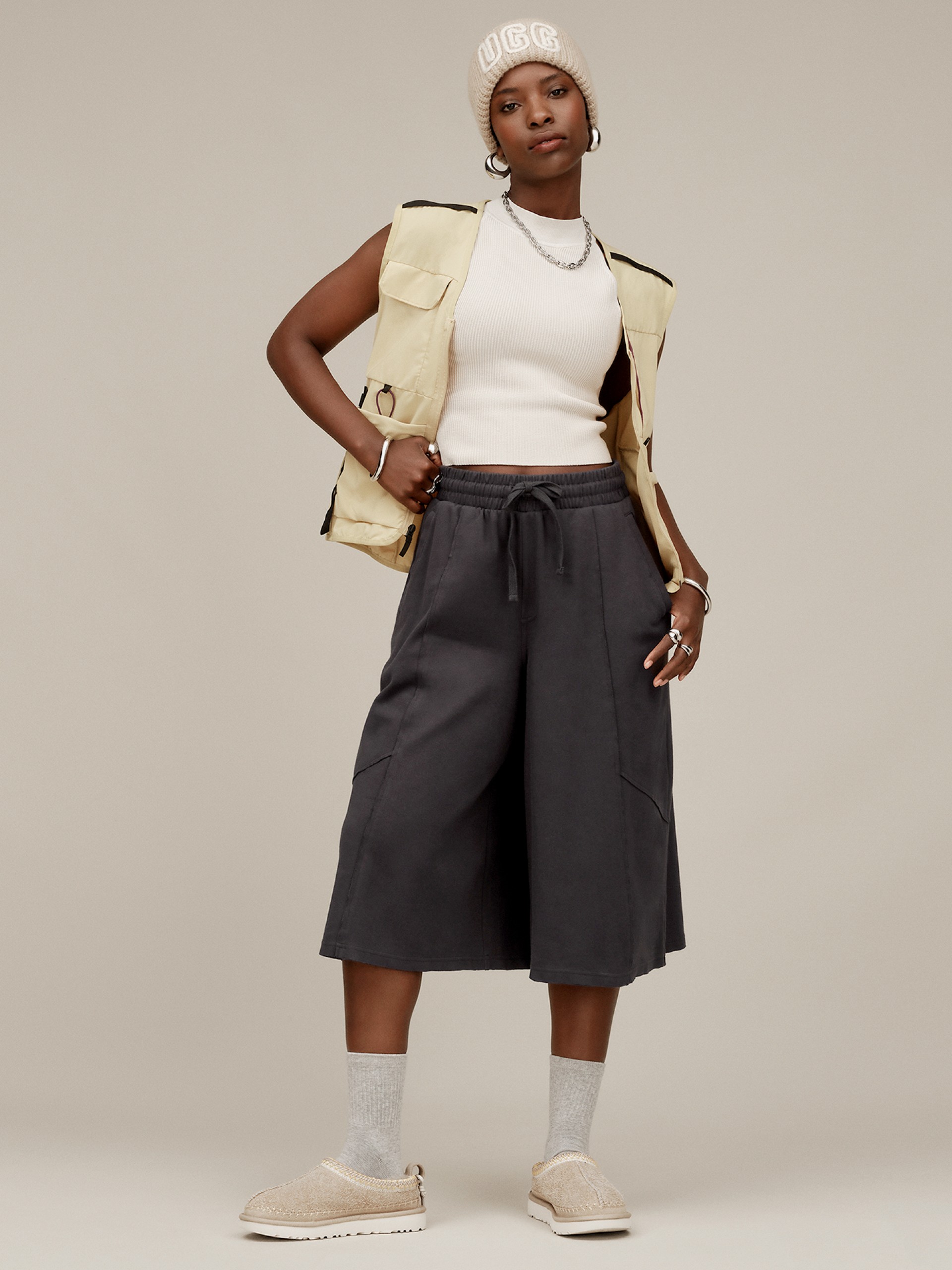 Ugg Tasman Biarritz Grey Slippers For Women