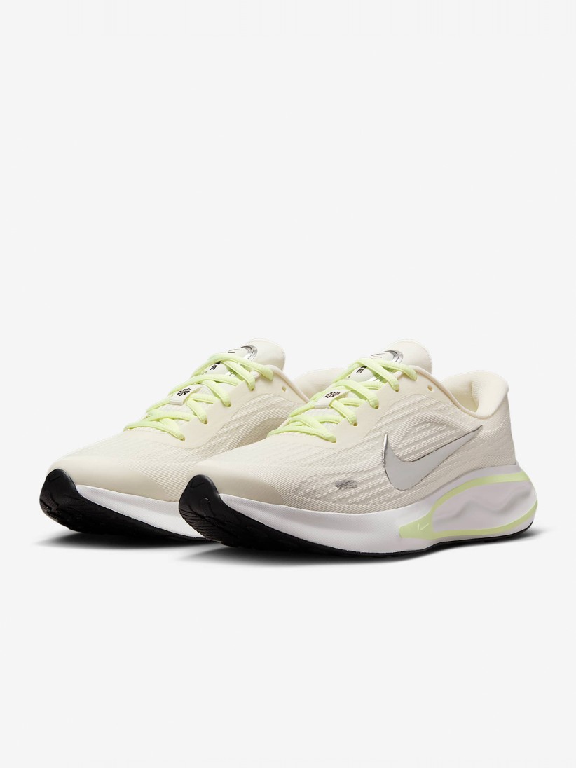 Sapatilhas de Running Nike Journey Run Road Bege e Verdes Para Mulher