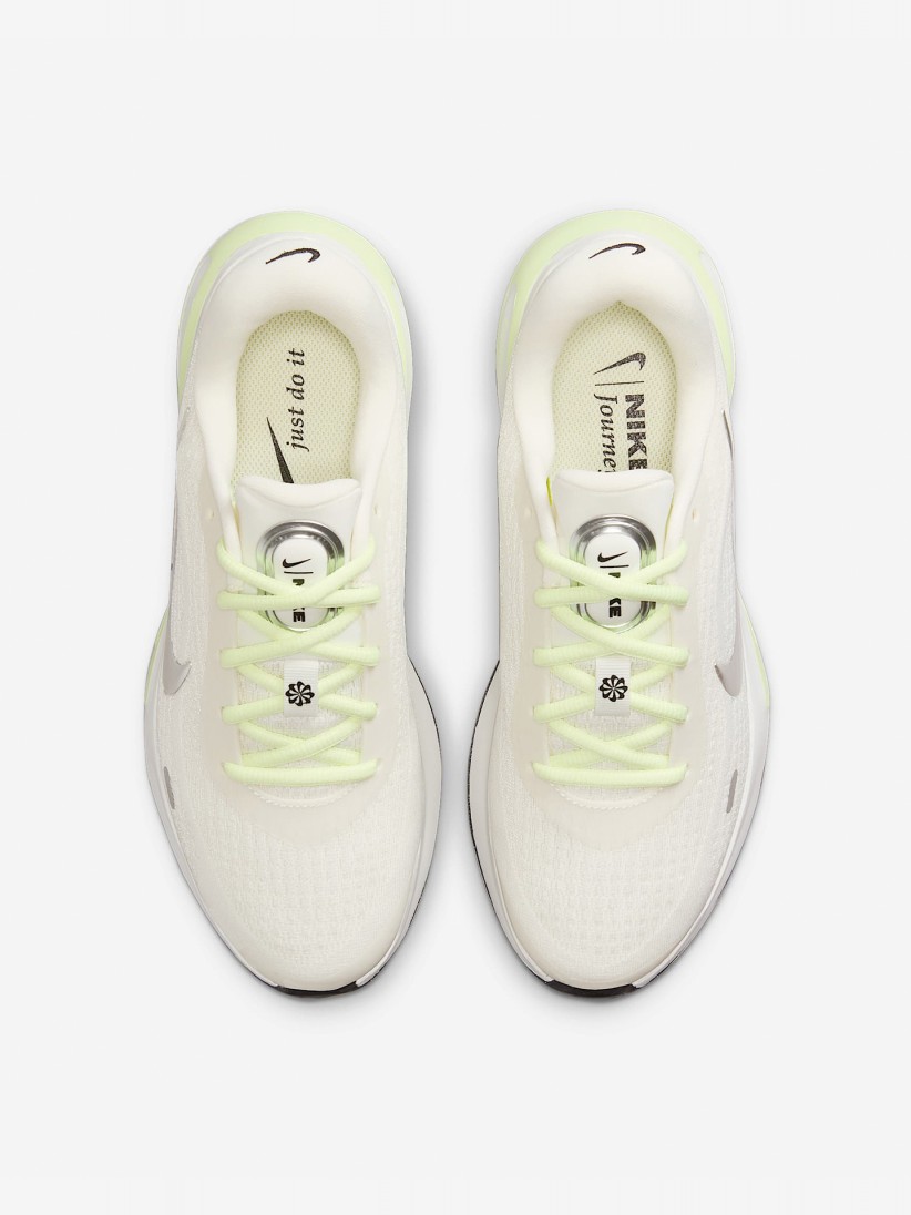 Sapatilhas de Running Nike Journey Run Road Bege e Verdes Para Mulher