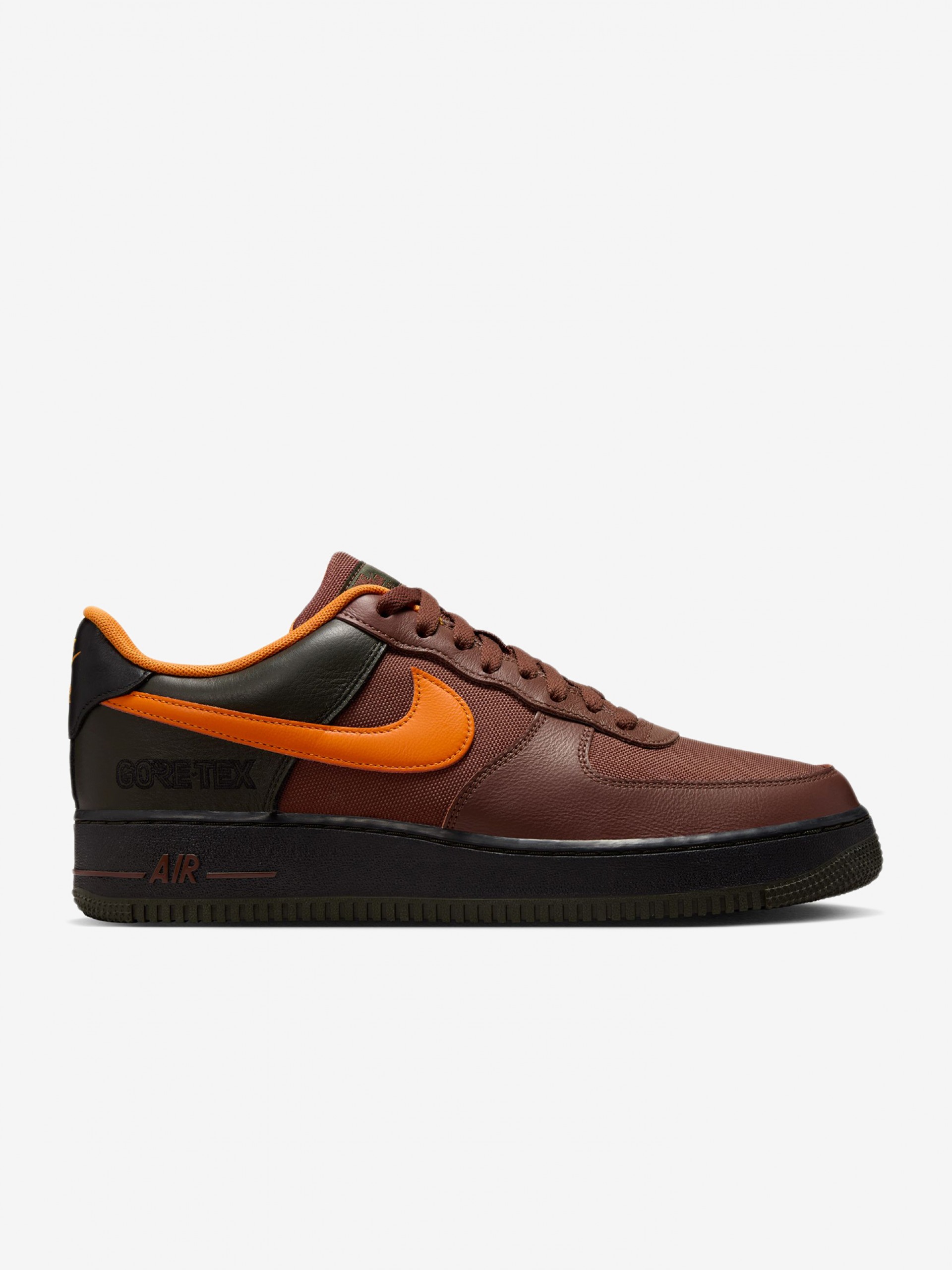 Sapatilhas Nike Air Force 1 GORE-TEX Castanhas e Laranja Para Homem