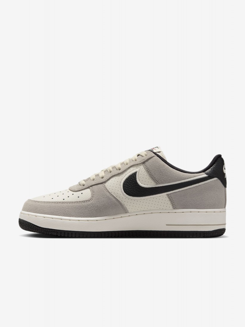 Sapatilhas Nike Air Force 1 07 LV8 Cinzentas e Pretas Em Pele e Camura Para Homem