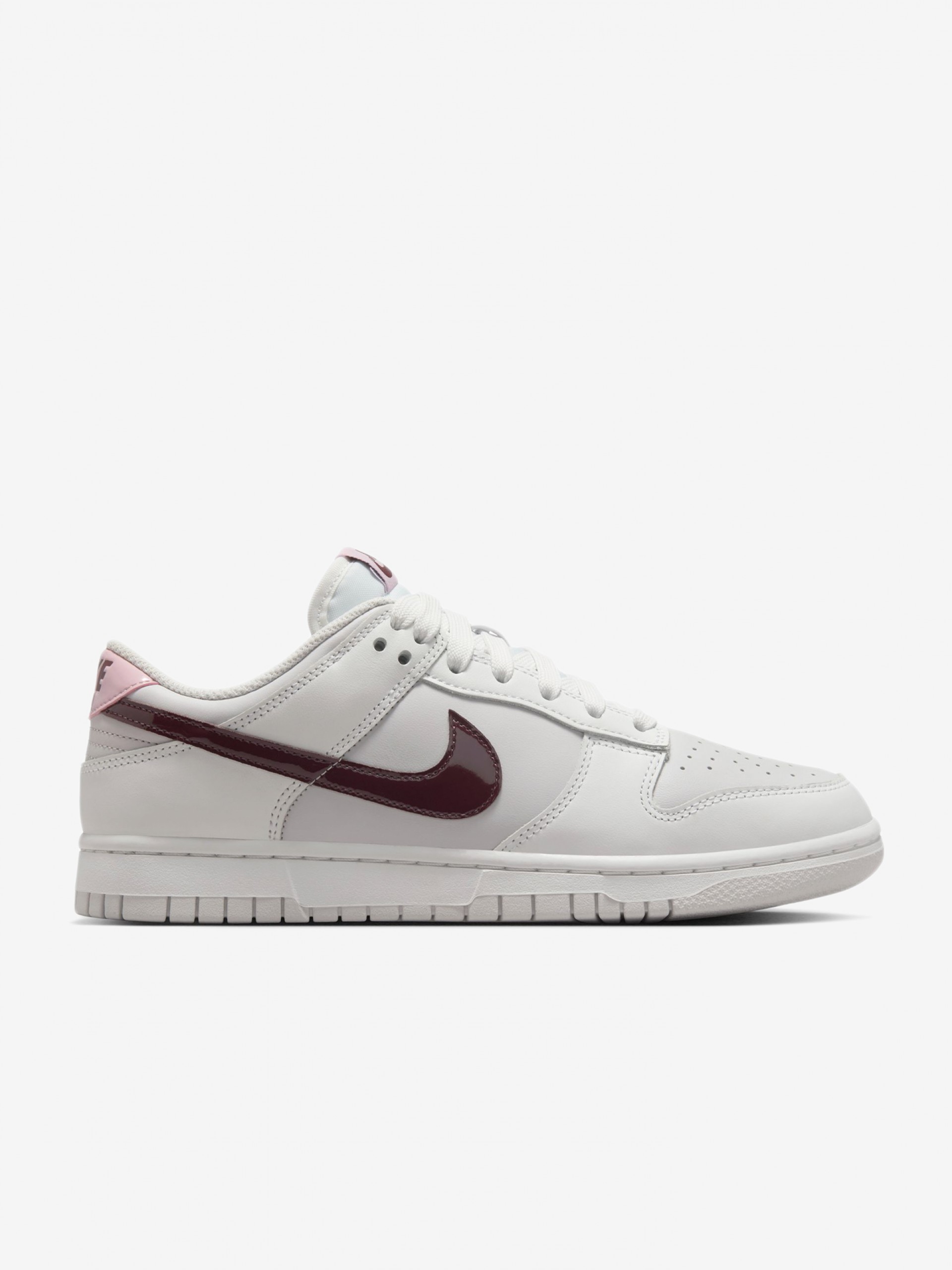 Sapatilhas Nike Dunk Low Cinzentas e Bordeaux Para Mulher