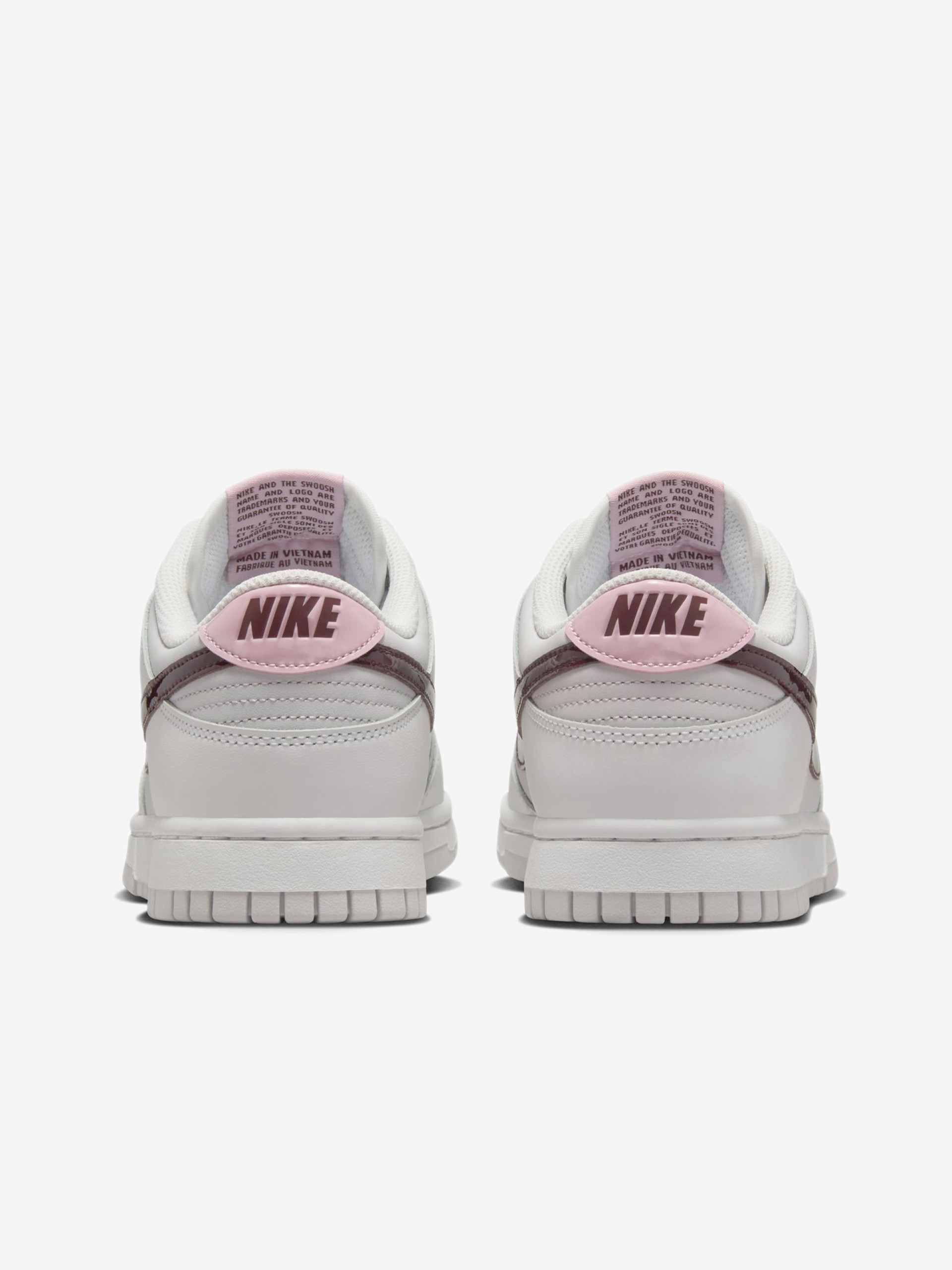Sapatilhas Nike Dunk Low Cinzentas e Bordeaux Para Mulher