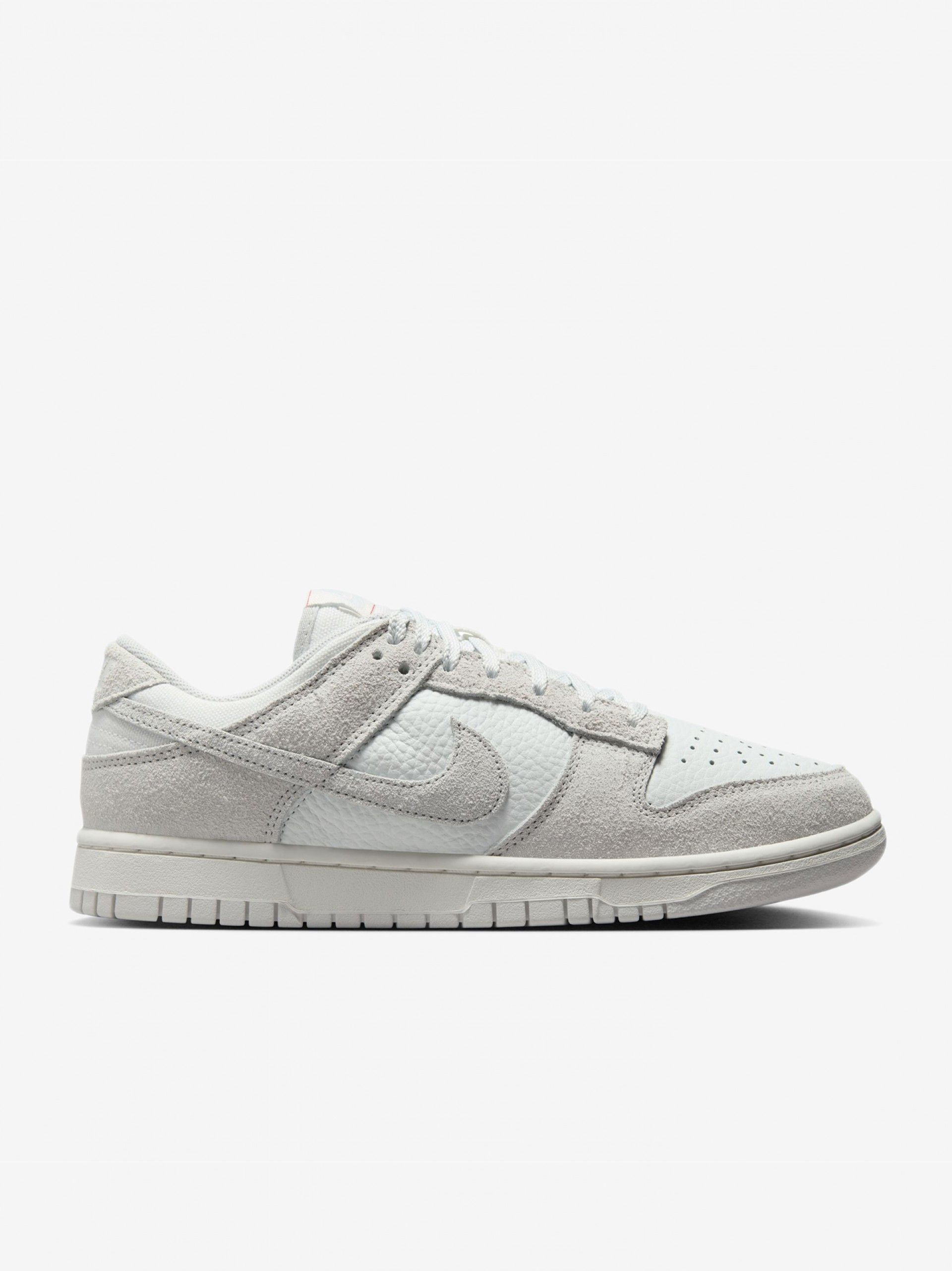 Sapatilhas Nike Dunk Low Cinzentas Em Pele e Camurça Para Mulher