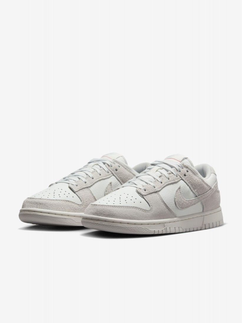 Sapatilhas Nike Dunk Low Cinzentas Em Pele e Camura Para Mulher