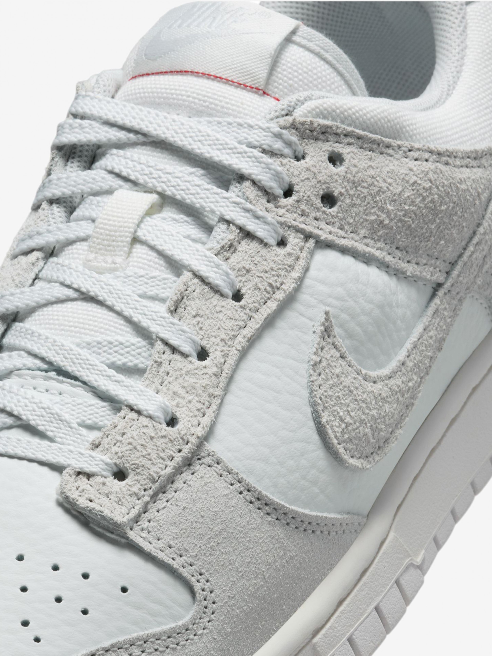 Sapatilhas Nike Dunk Low Cinzentas Em Pele e Camurça Para Mulher