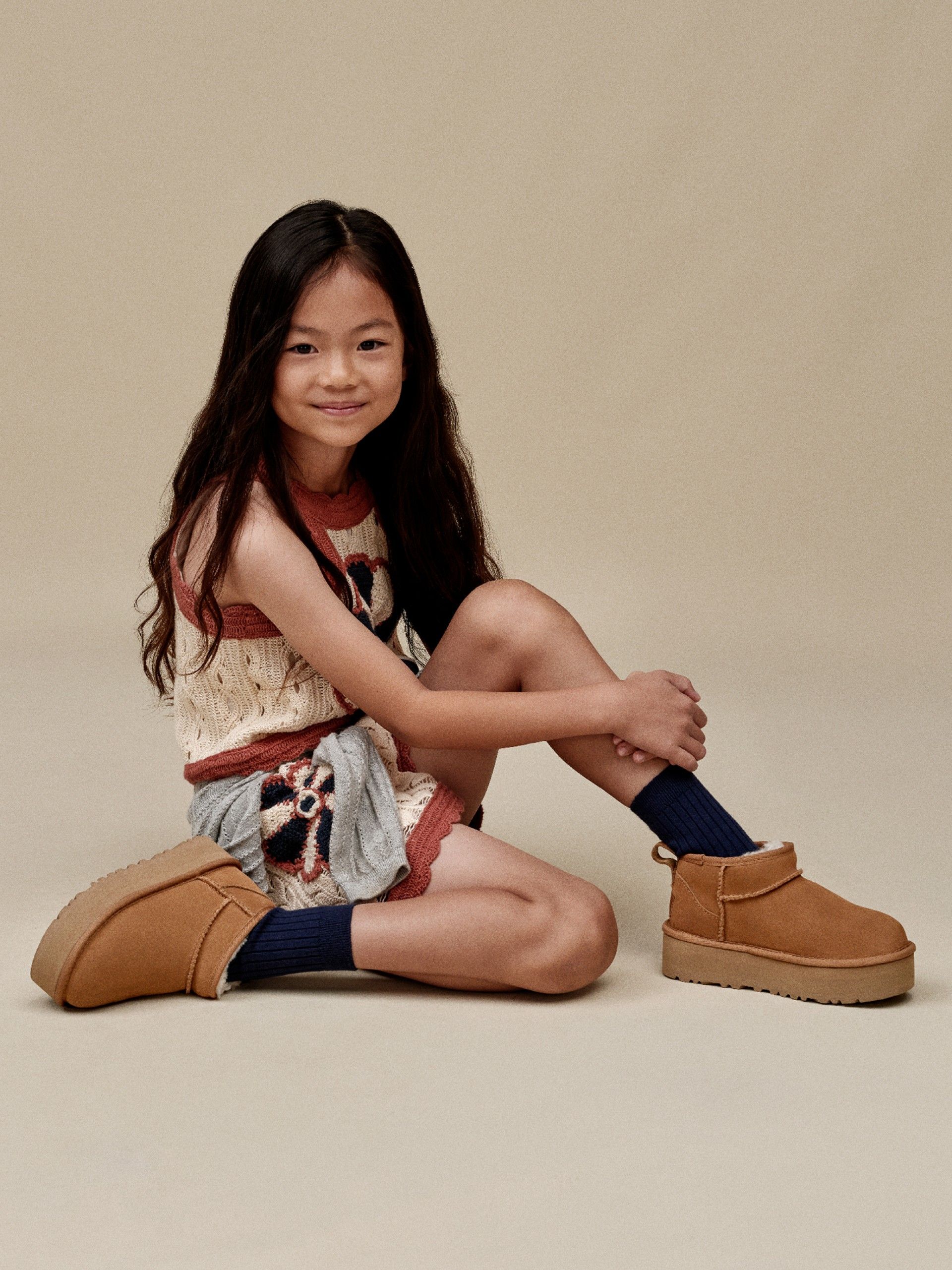 Botas Ugg Classic Ultra Mini Platform Camel Kids