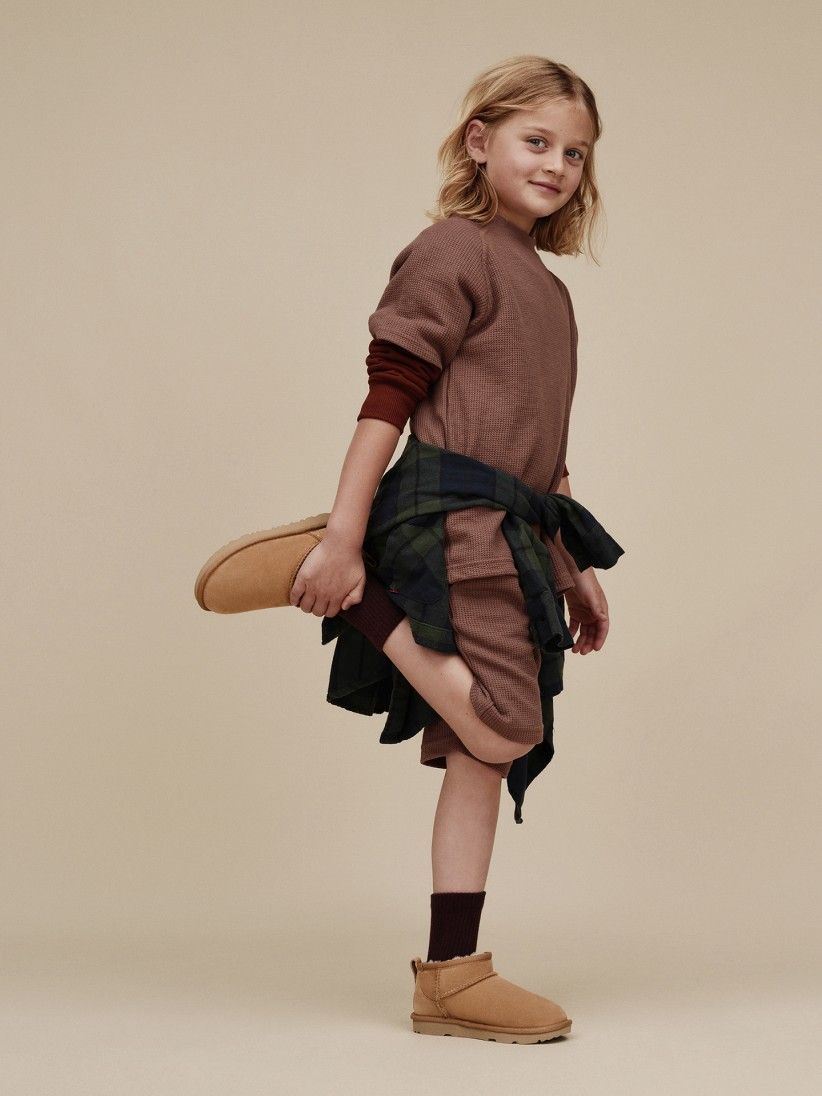 Botas Ugg Classic Ultra Mini Camel Kids Botas Ugg Classic Ultra Mini Camel Kids