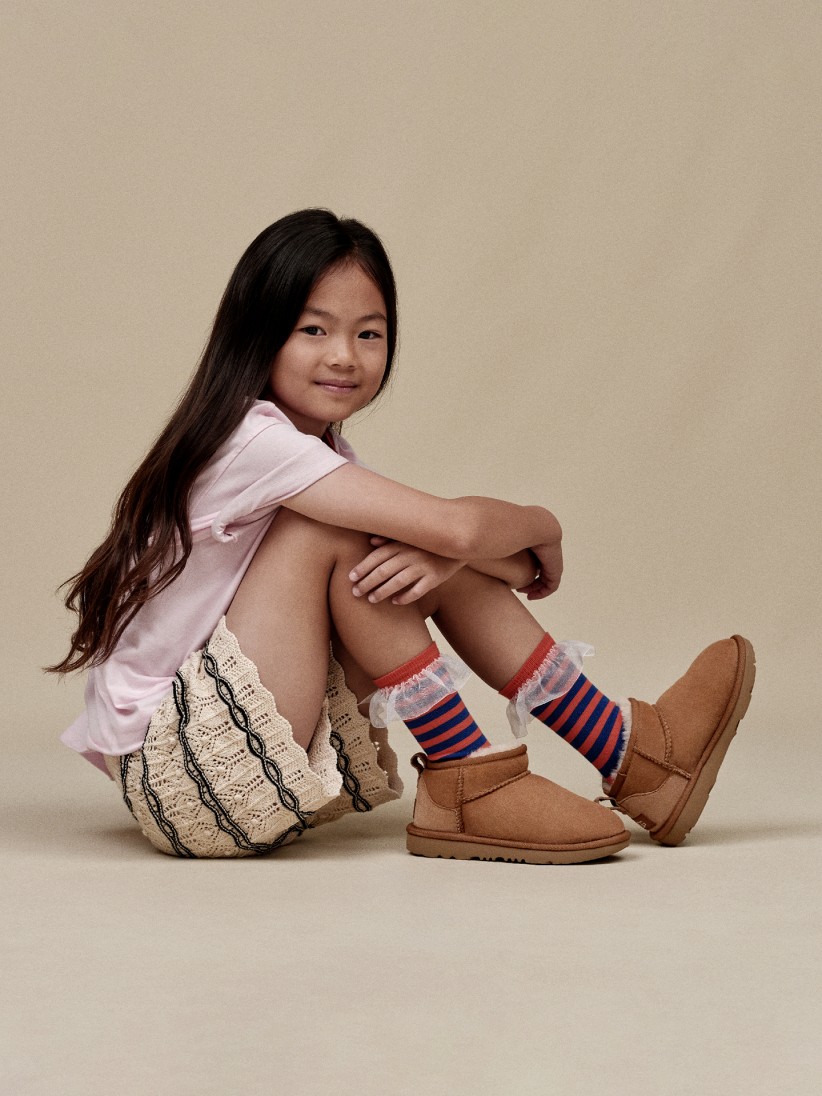 Botas Ugg Classic Ultra Mini Camel Kids Botas Ugg Classic Ultra Mini Camel Kids