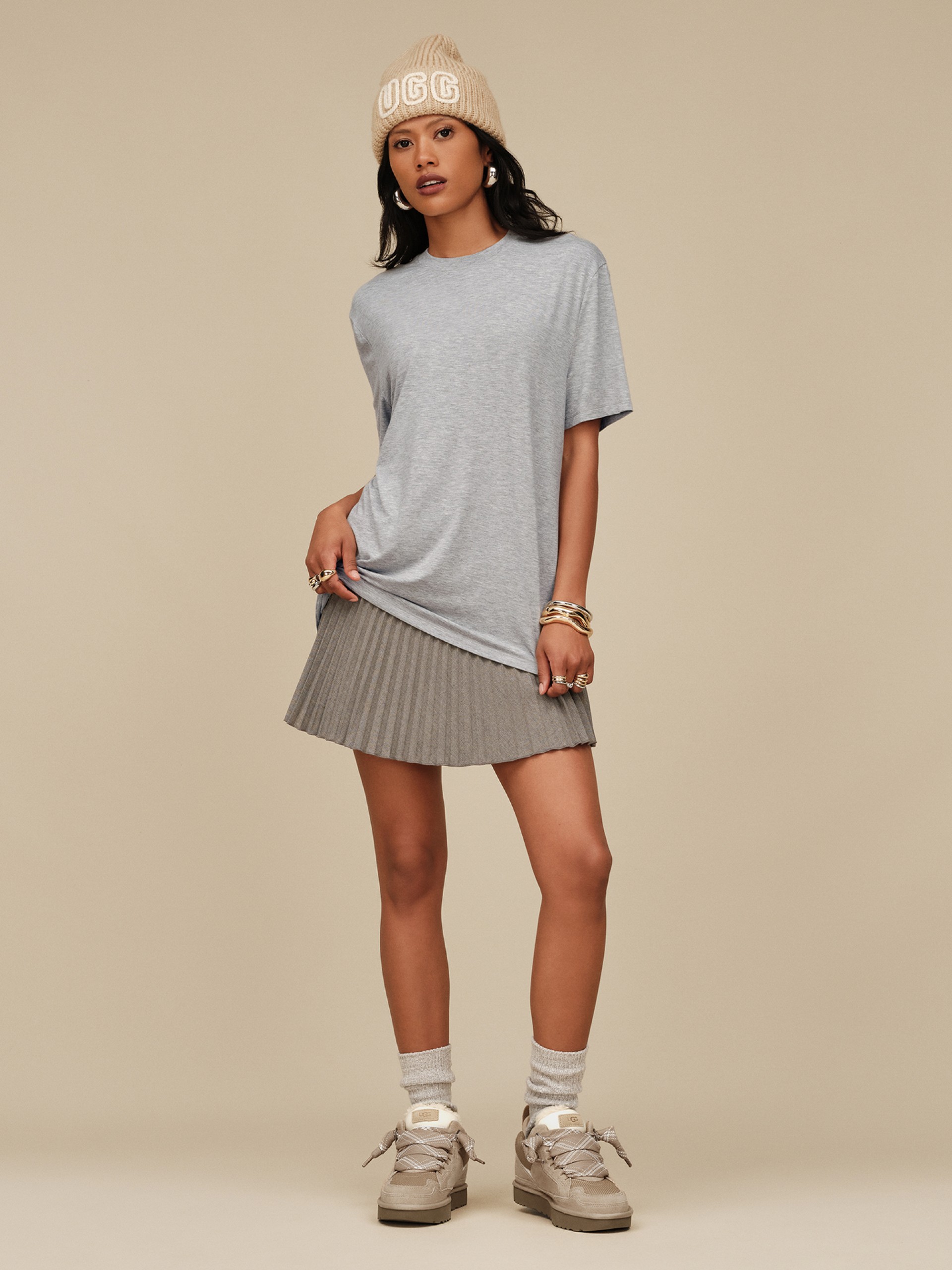 Ugg Lowmel Beige Sneakers For Women