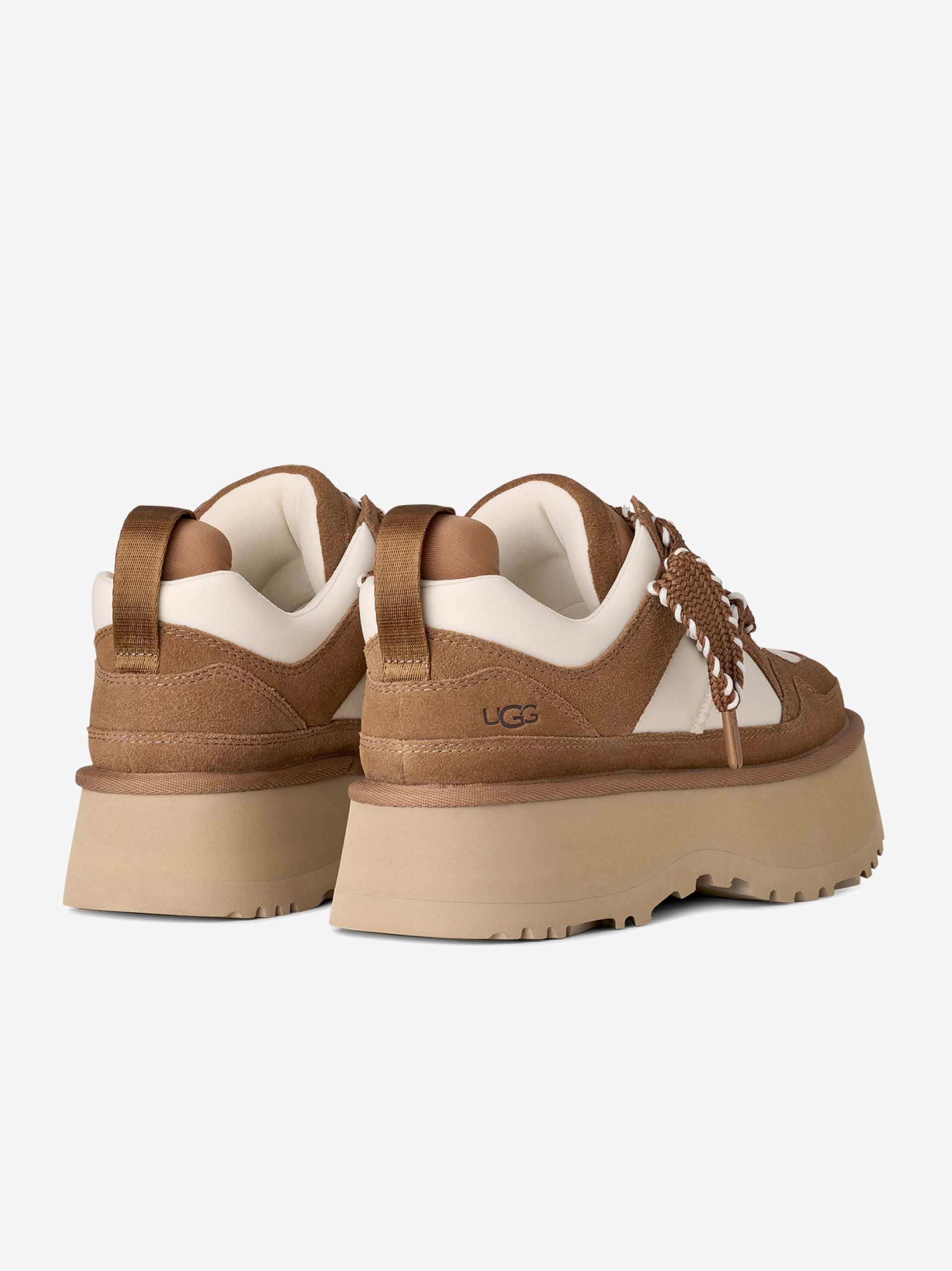 Zapatillas Ugg Astromel Camel y Blancas Para Mujer