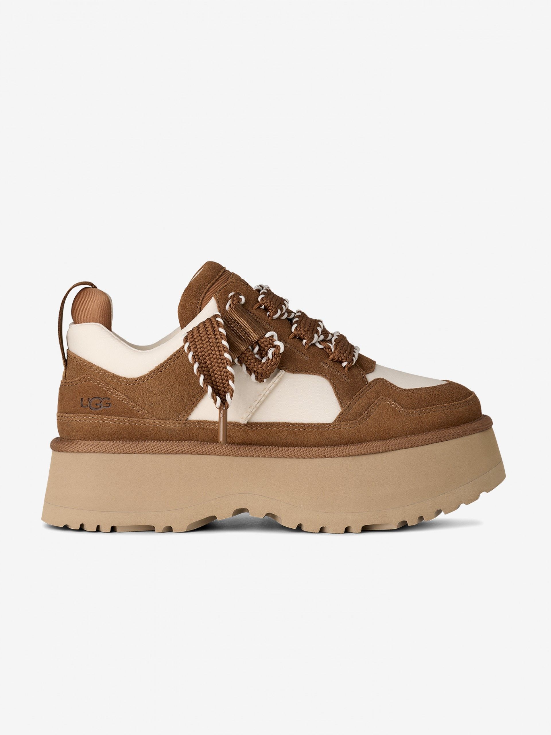 Zapatillas Ugg Astromel Camel y Blancas Para Mujer