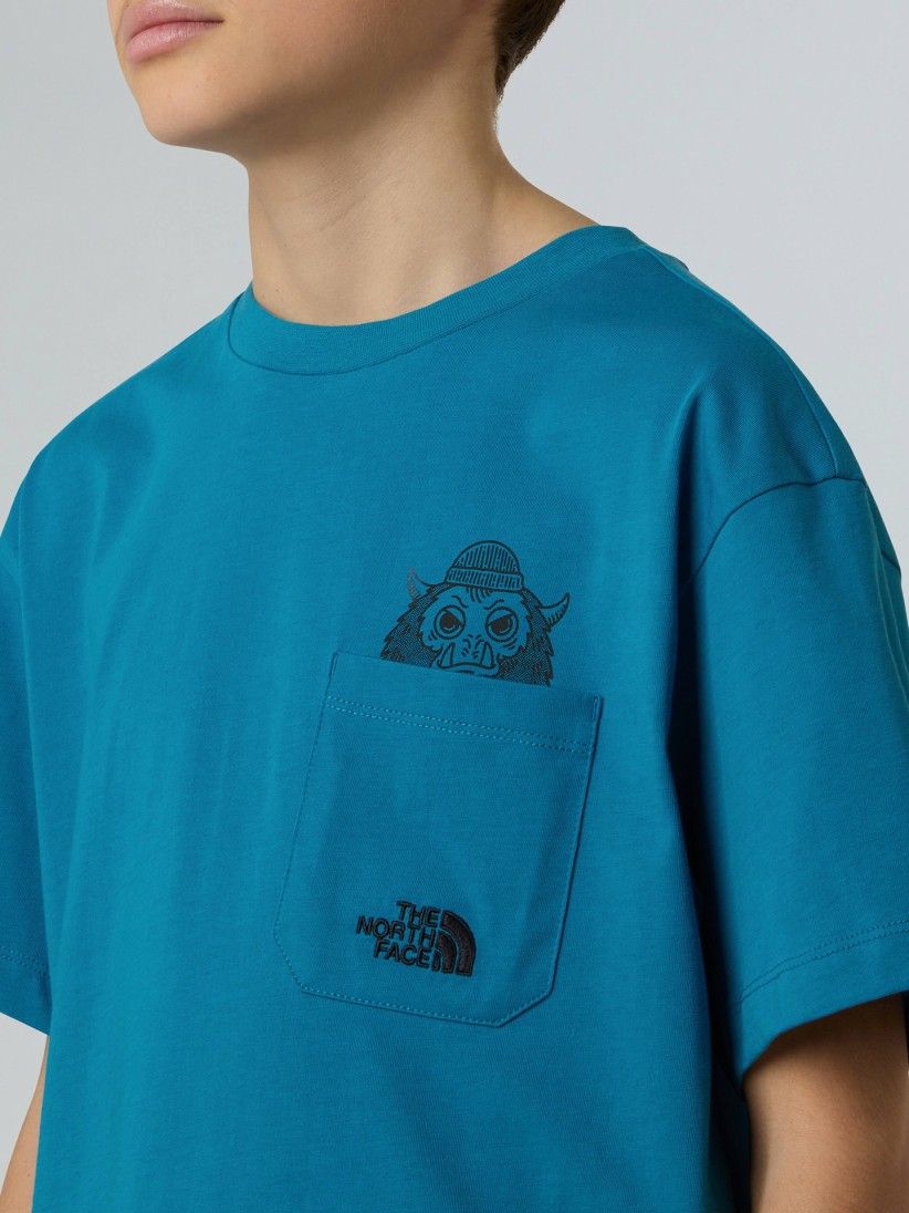 The North Face Sports Oversized Pocket Blue Kids T-shirt The North Face Sports Oversized Pocket Blue Kids T-shirt