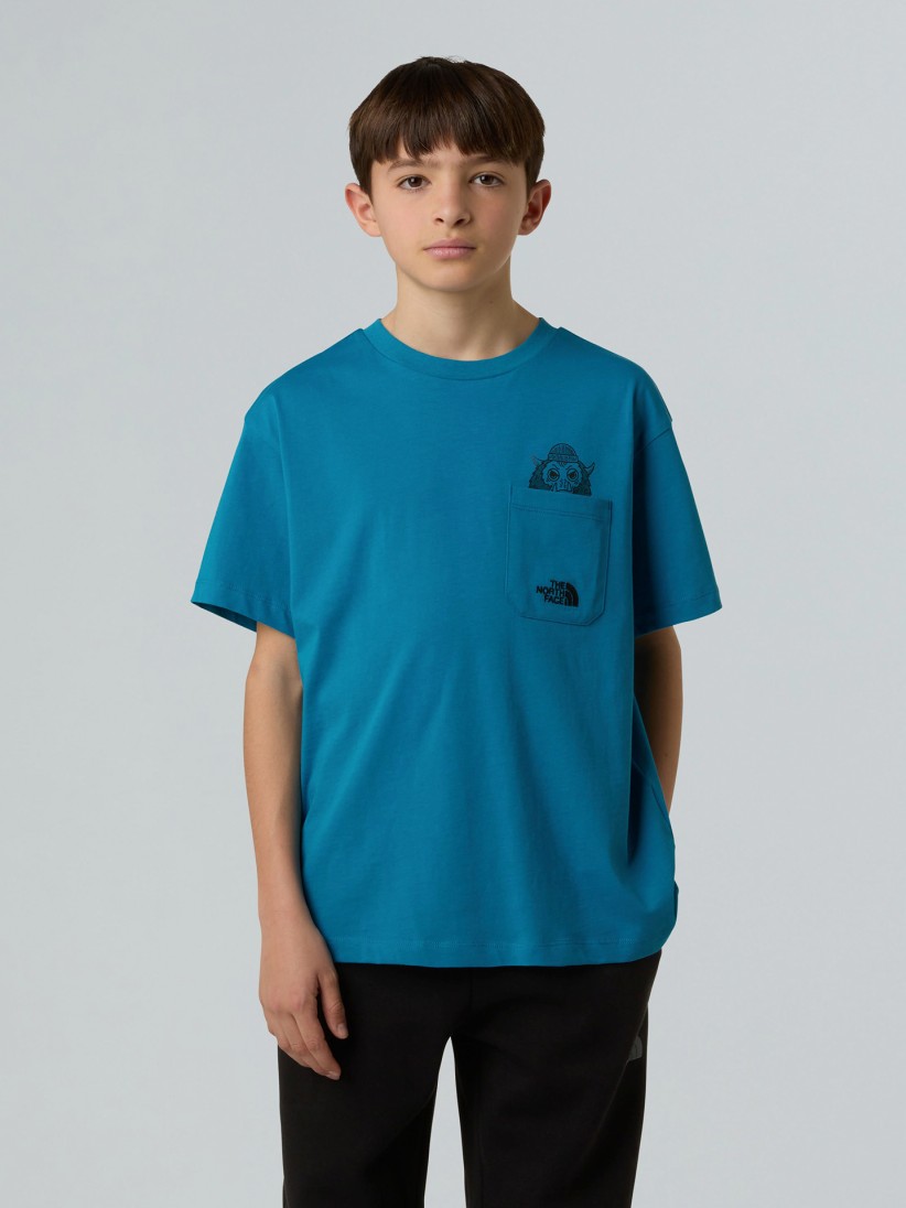 The North Face Sports Oversized Pocket Blue Kids T-shirt The North Face Sports Oversized Pocket Blue Kids T-shirt
