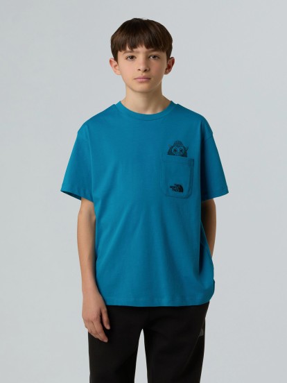 T-shirt The North Face Sports Oversized Pocket Azul Kids