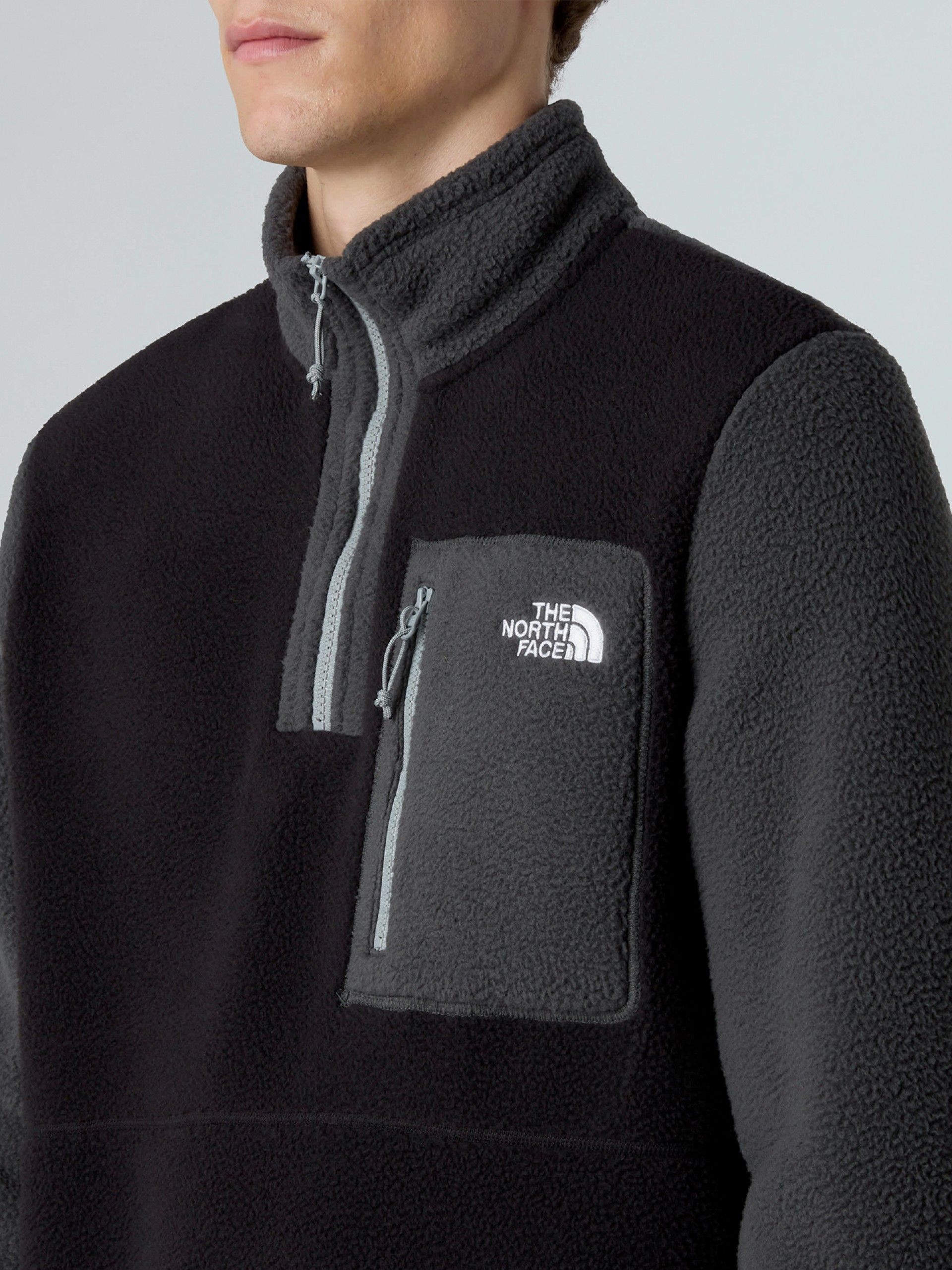 Camisola com Fecho The North Face Yumiori Polar Preta e Cinzenta