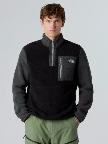 Camisola com Fecho The North Face Yumiori Polar Preta e Cinzenta