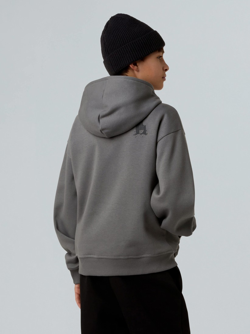 The North Face Sports Oversized Graphic Grey Kids Hoodie The North Face Sports Oversized Graphic Grey Kids Hoodie
