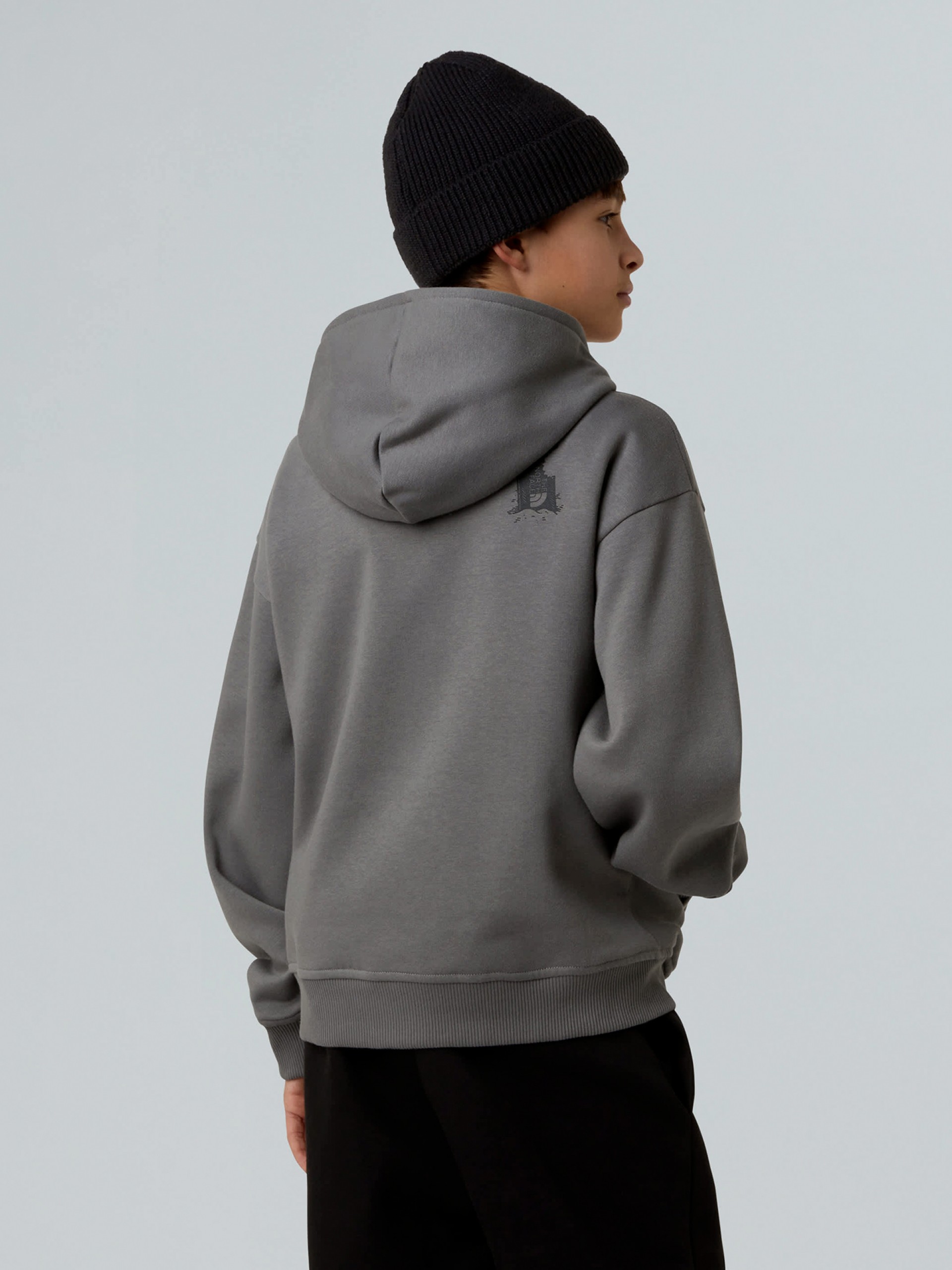 The North Face Sports Oversized Graphic Grey Kids Hoodie