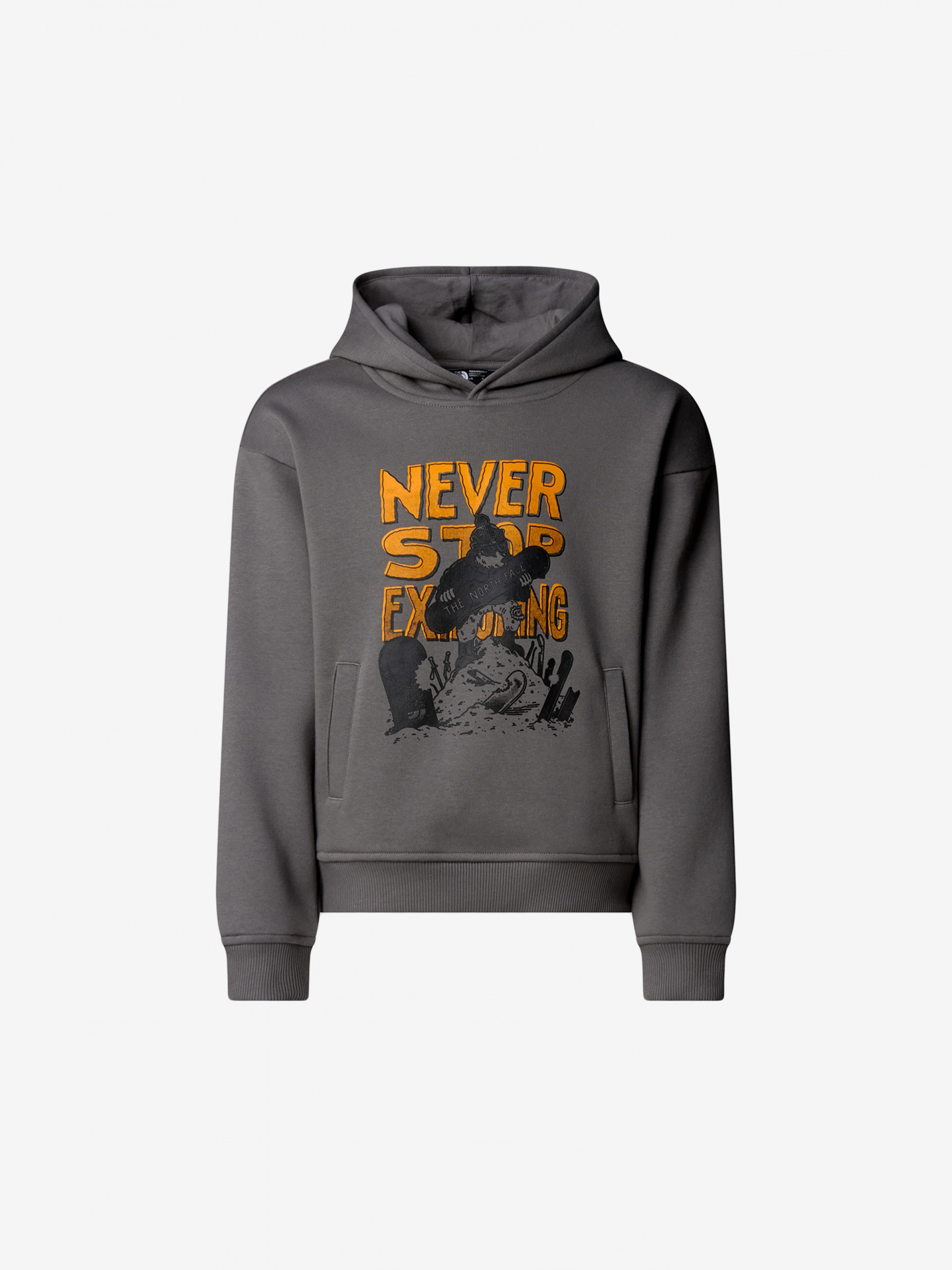 The North Face Sports Oversized Graphic Grey Kids Hoodie