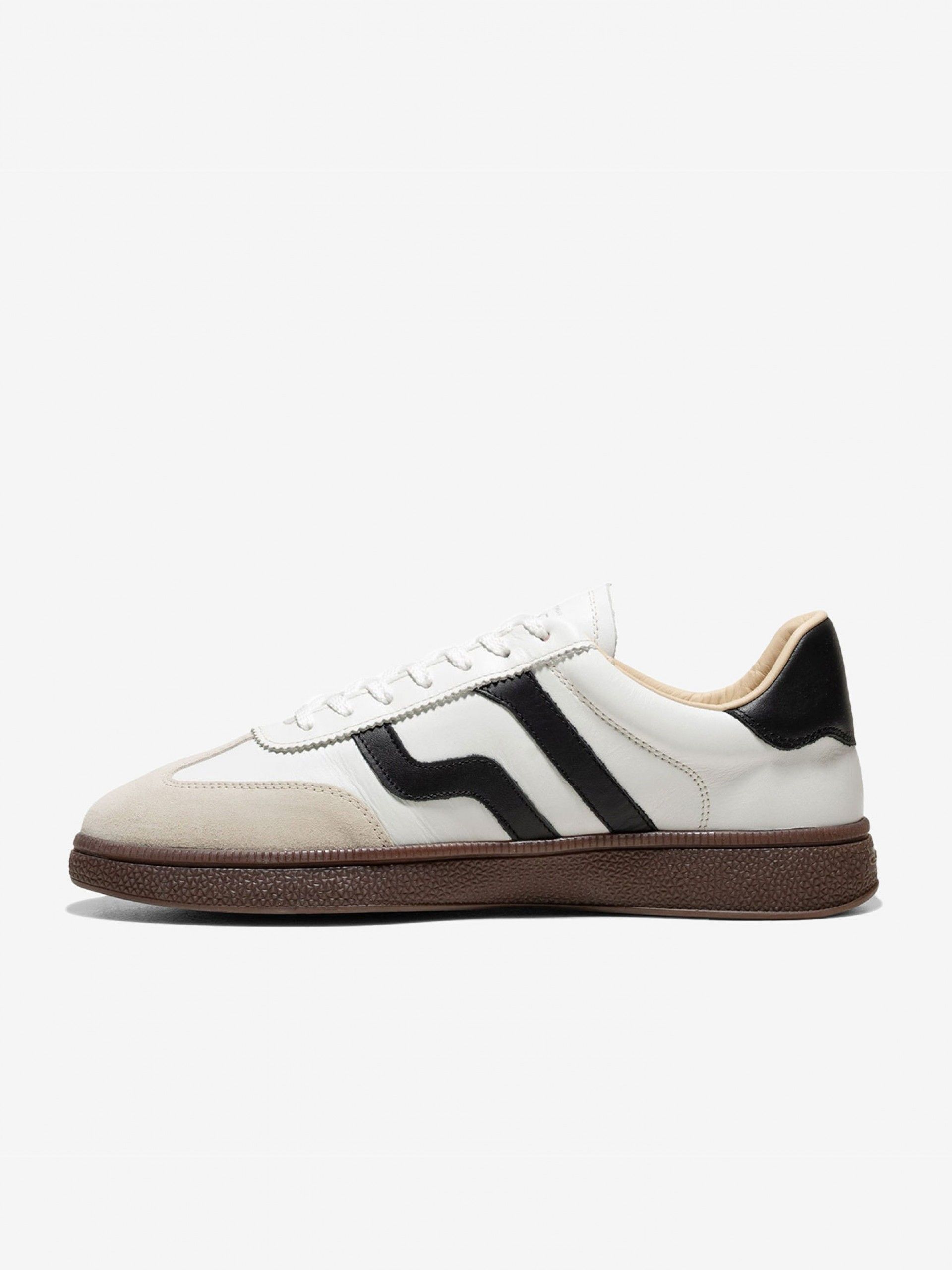 Zapatillas Gant Cuzmo Blancas y Negras De Piel y Gamuza Para Hombre