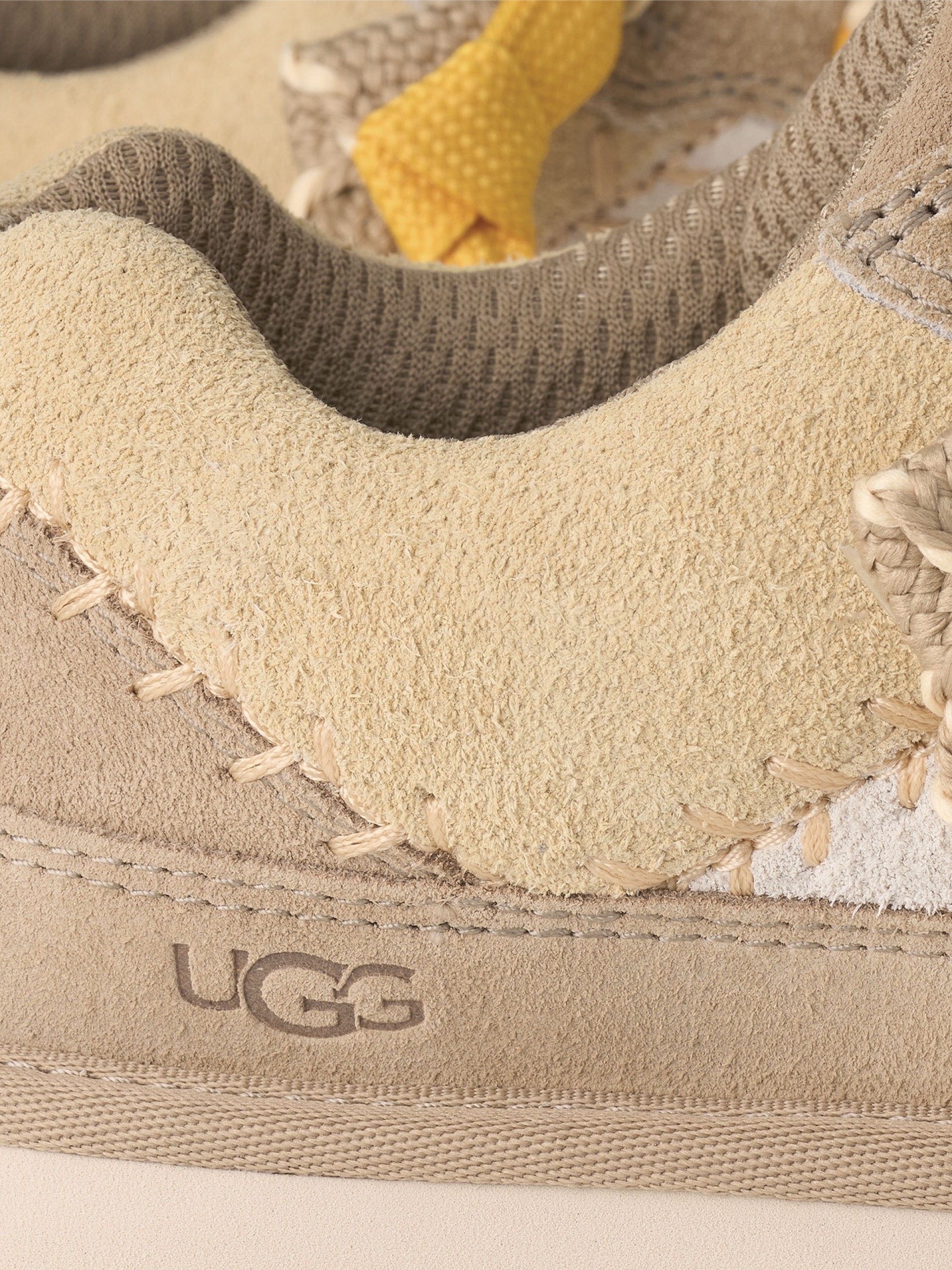 Ugg Lo Lowmel Biarritz Beige and Yellow Sneakers For Women