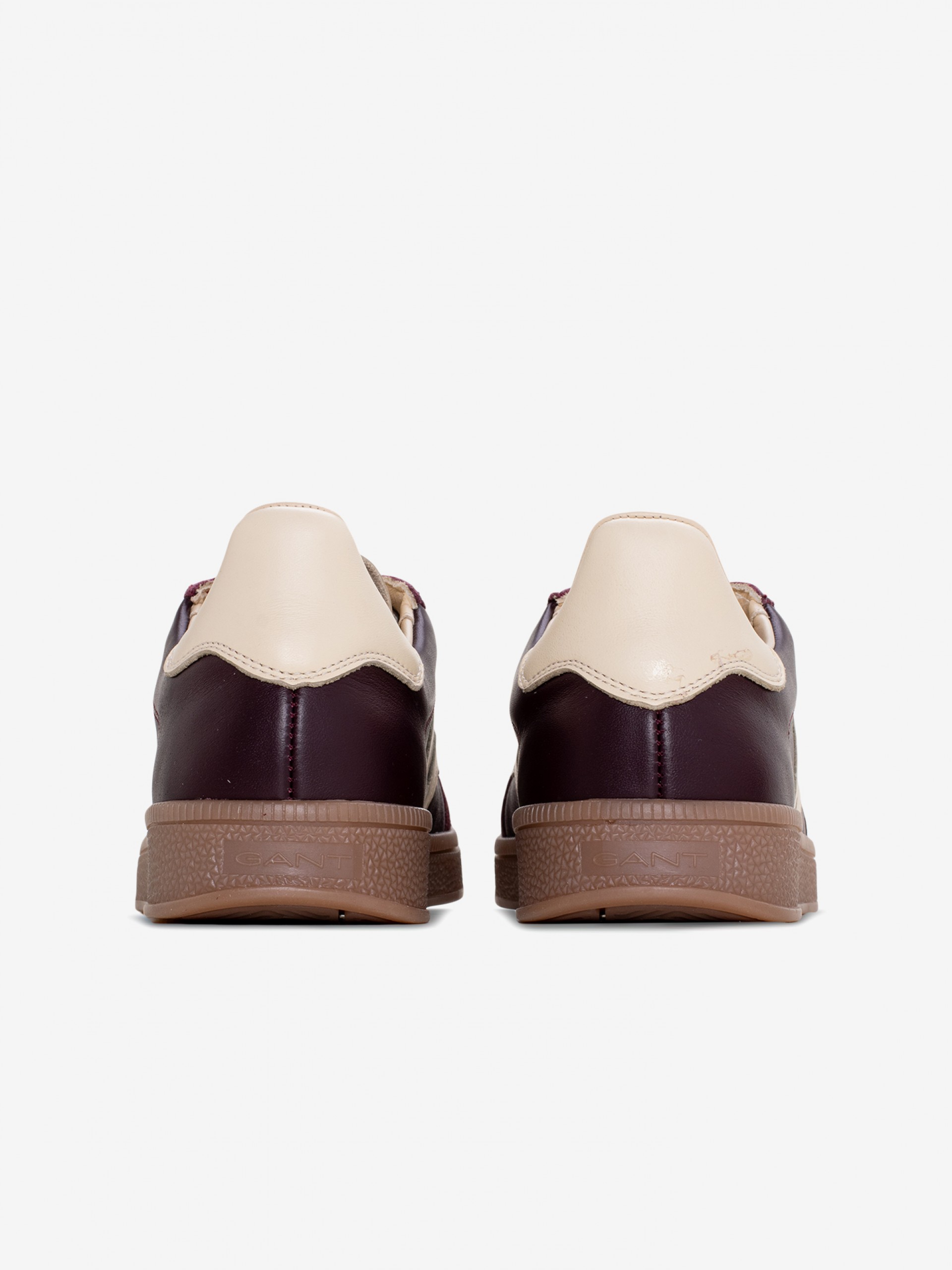 Gant Cuzima Burgundy and Beige Leather and Suede Sneakers For Women