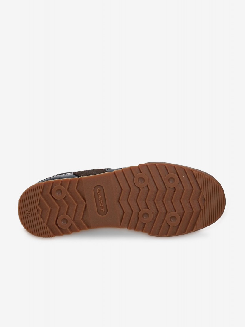 Sapatilhas Gant Baylle Castanhas Em Pele e Camura Para Homem