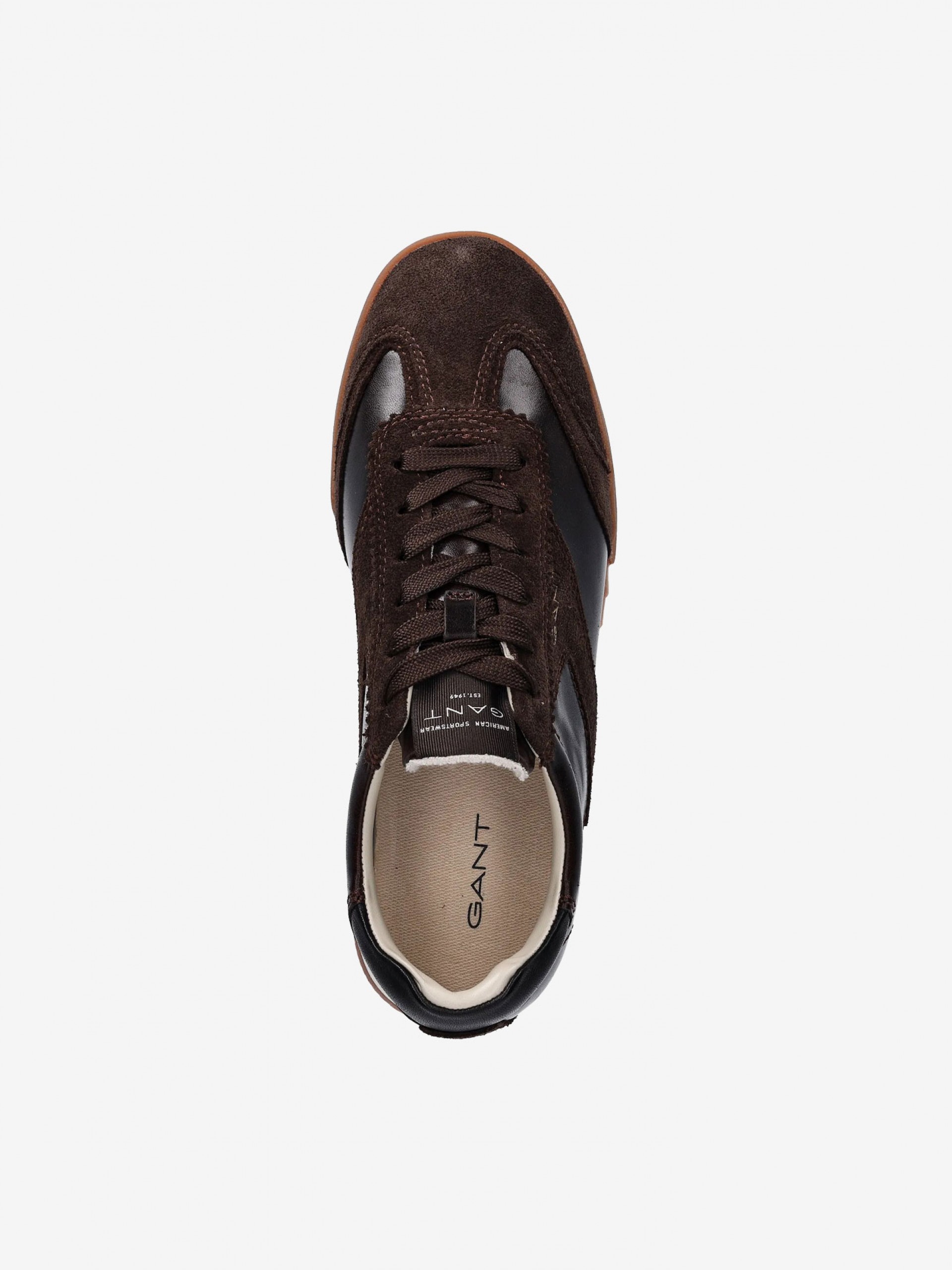 Zapatillas Gant Baylle Marrones De Piel y Gamuza Para Hombre