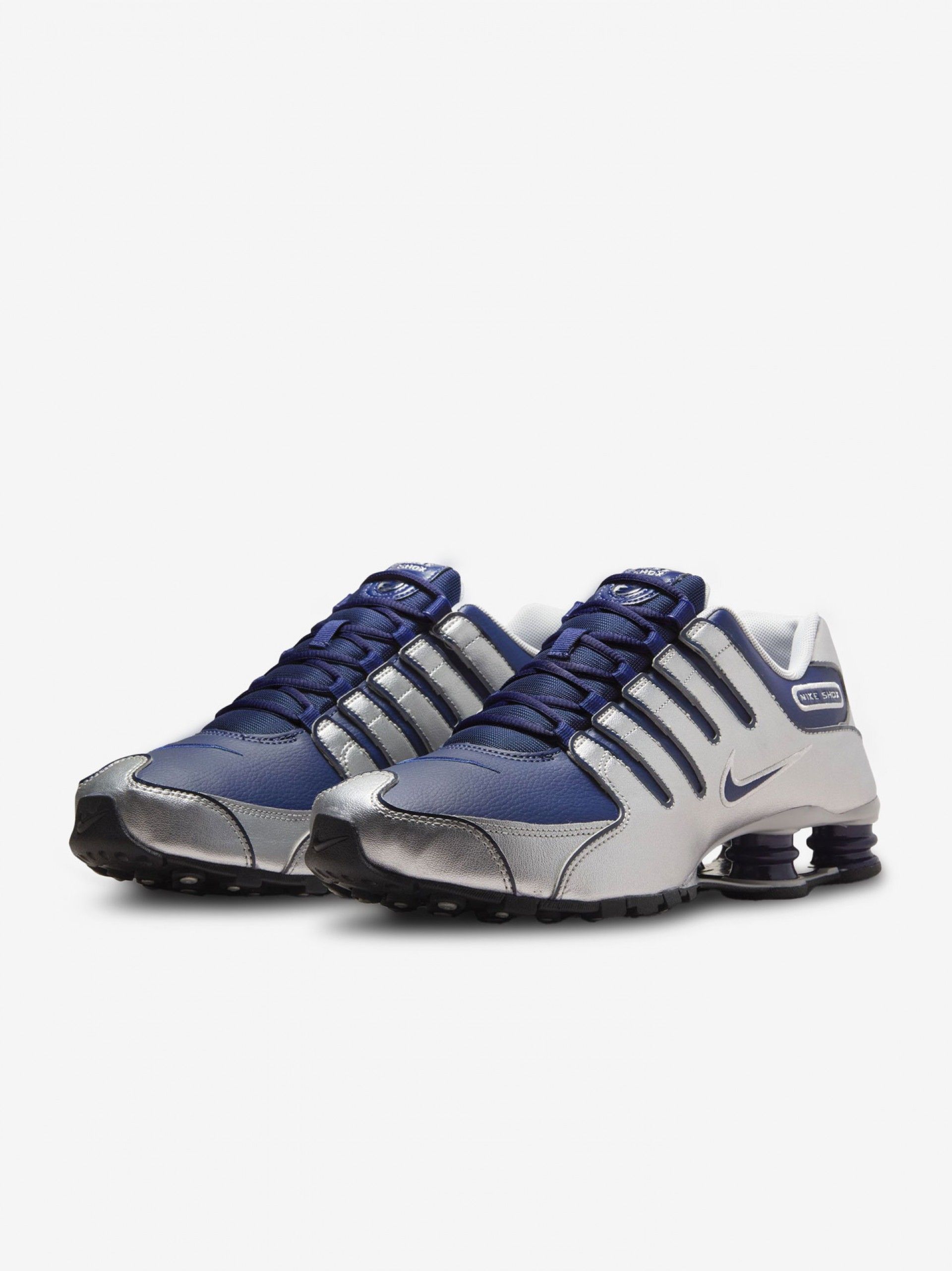 Nike Shox NZ Silver and Blue Sneakers For Men