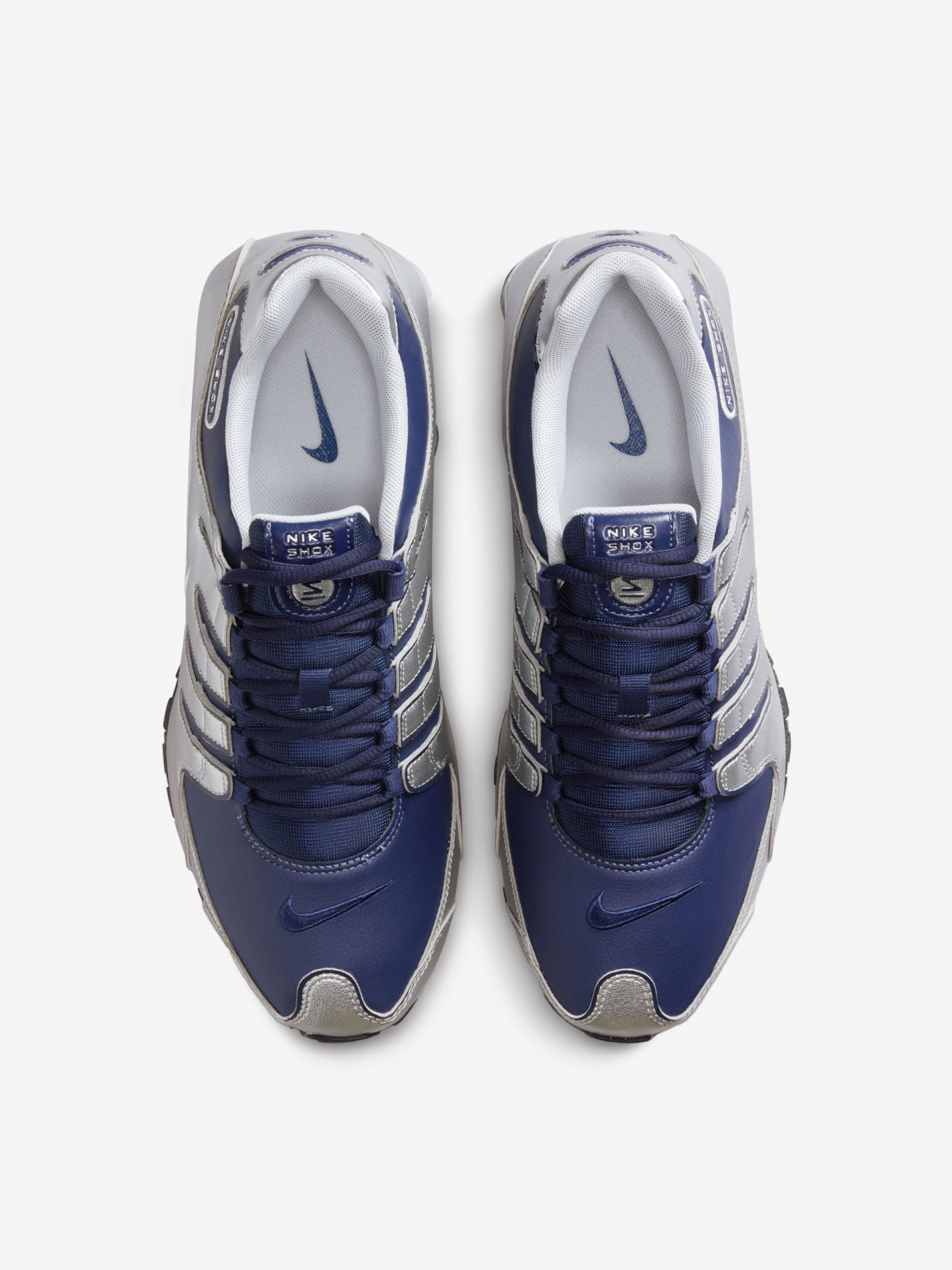 Sapatilhas Nike Shox NZ Prateadas e Azuis Para Homem