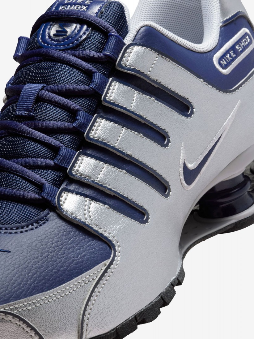Sapatilhas Nike Shox NZ Prateadas e Azuis Para Homem