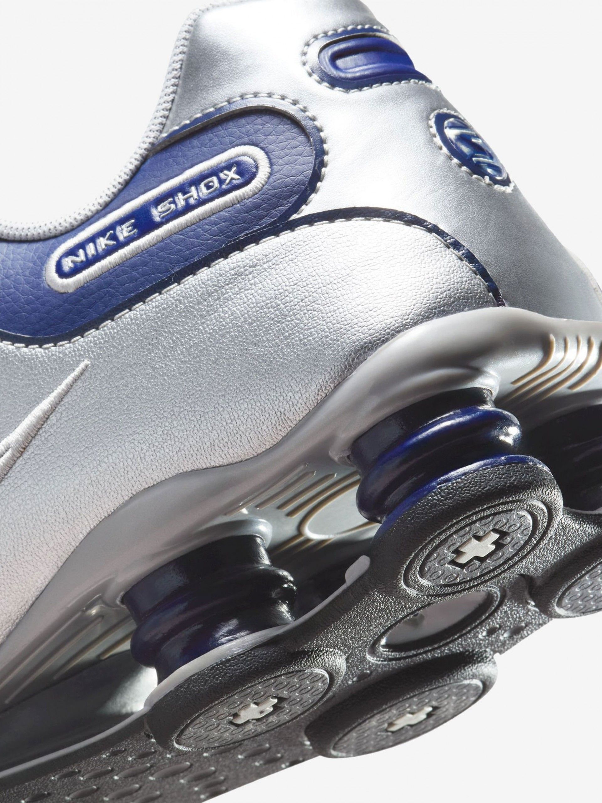 Sapatilhas Nike Shox NZ Prateadas e Azuis Para Homem