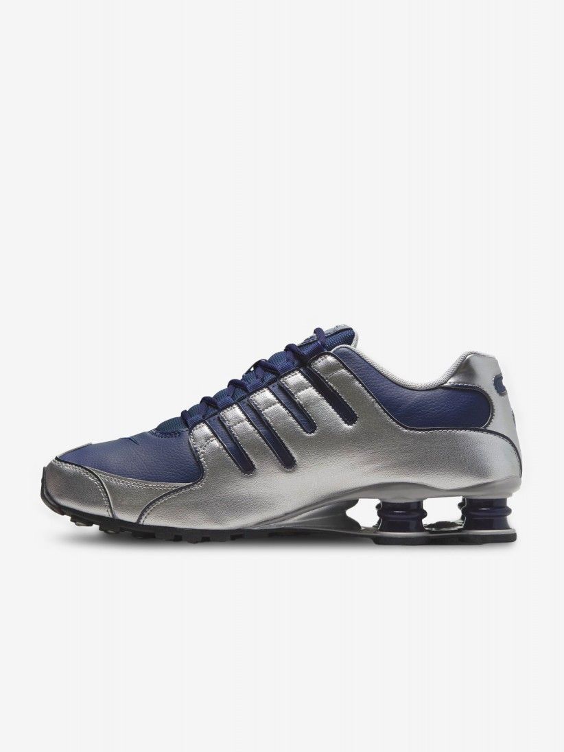 Sapatilhas Nike Shox NZ Prateadas e Azuis Para Homem