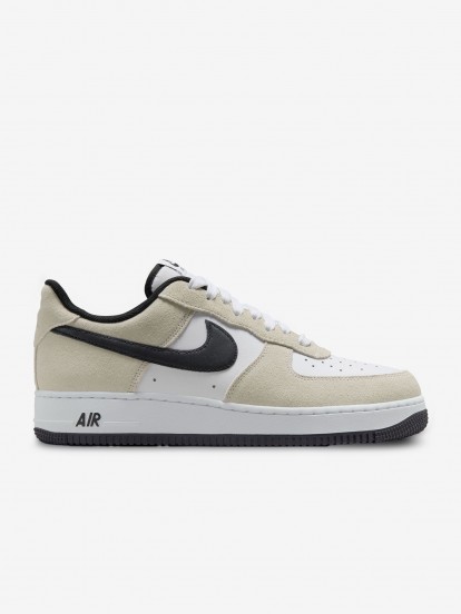 Zapatillas Nike Air Force 1 07 LV8 Beige y Blancas De Piel y Gamuza Para Hombre