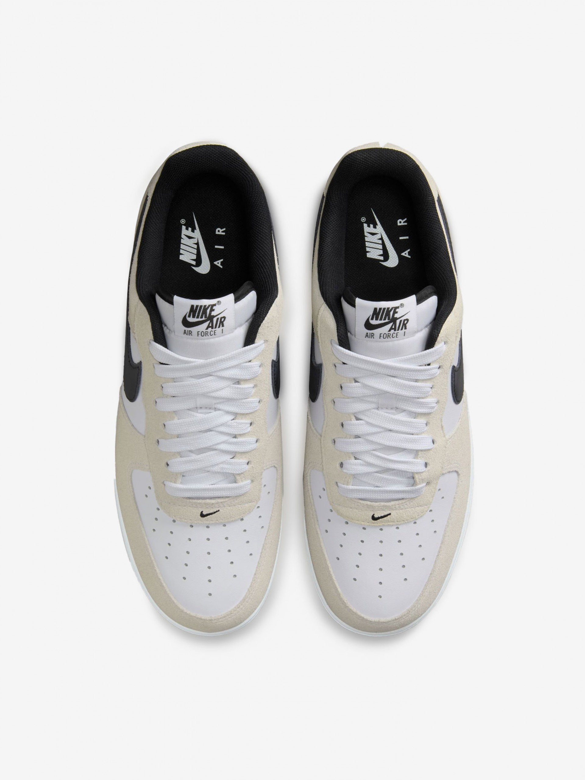 Nike Air Force 1 07 LV8 Beige and White Leather and Suede Sneakers For Men