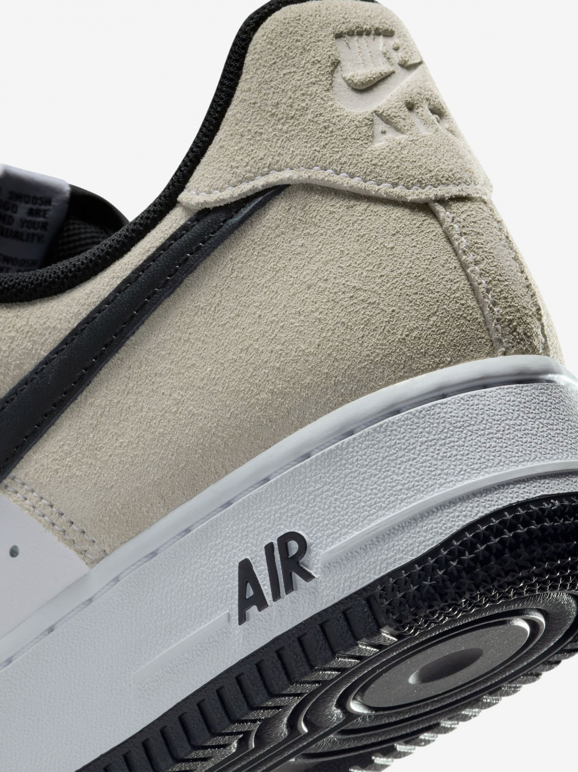 Nike Air Force 1 07 LV8 Beige and White Leather and Suede Sneakers For Men