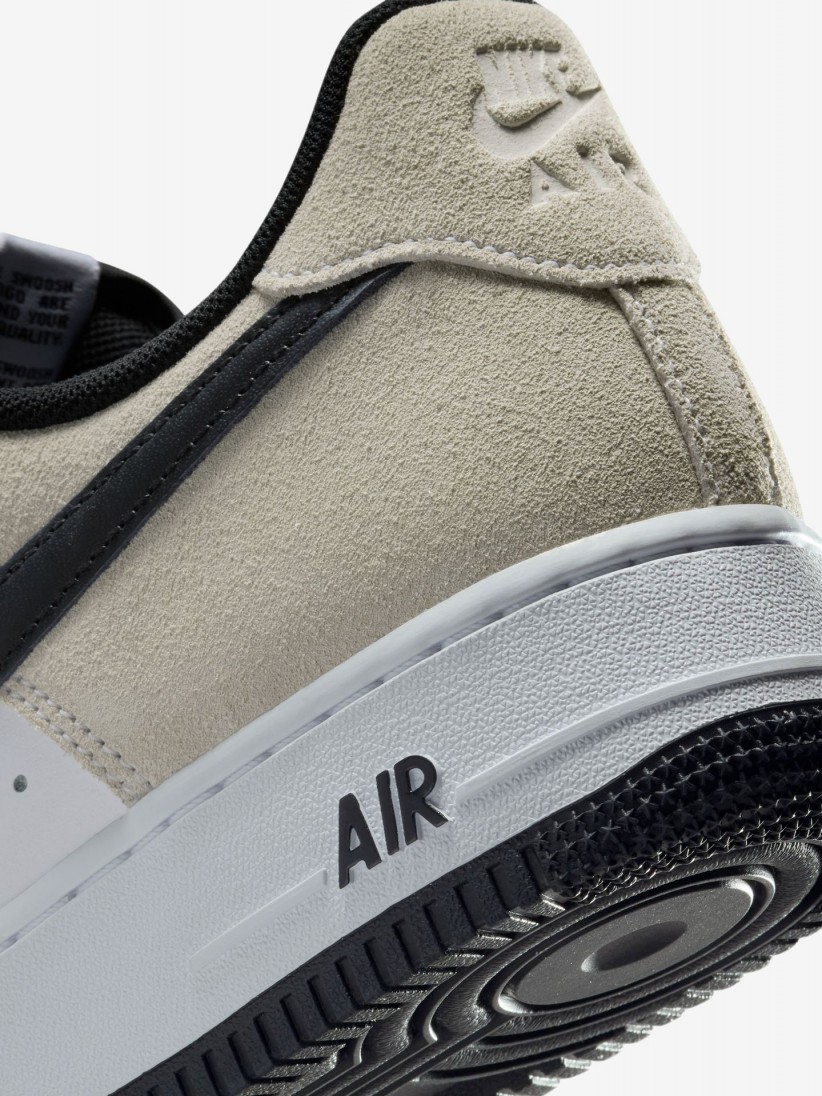 Nike Air Force 1 07 LV8 Beige and White Leather and Suede Sneakers For Men
