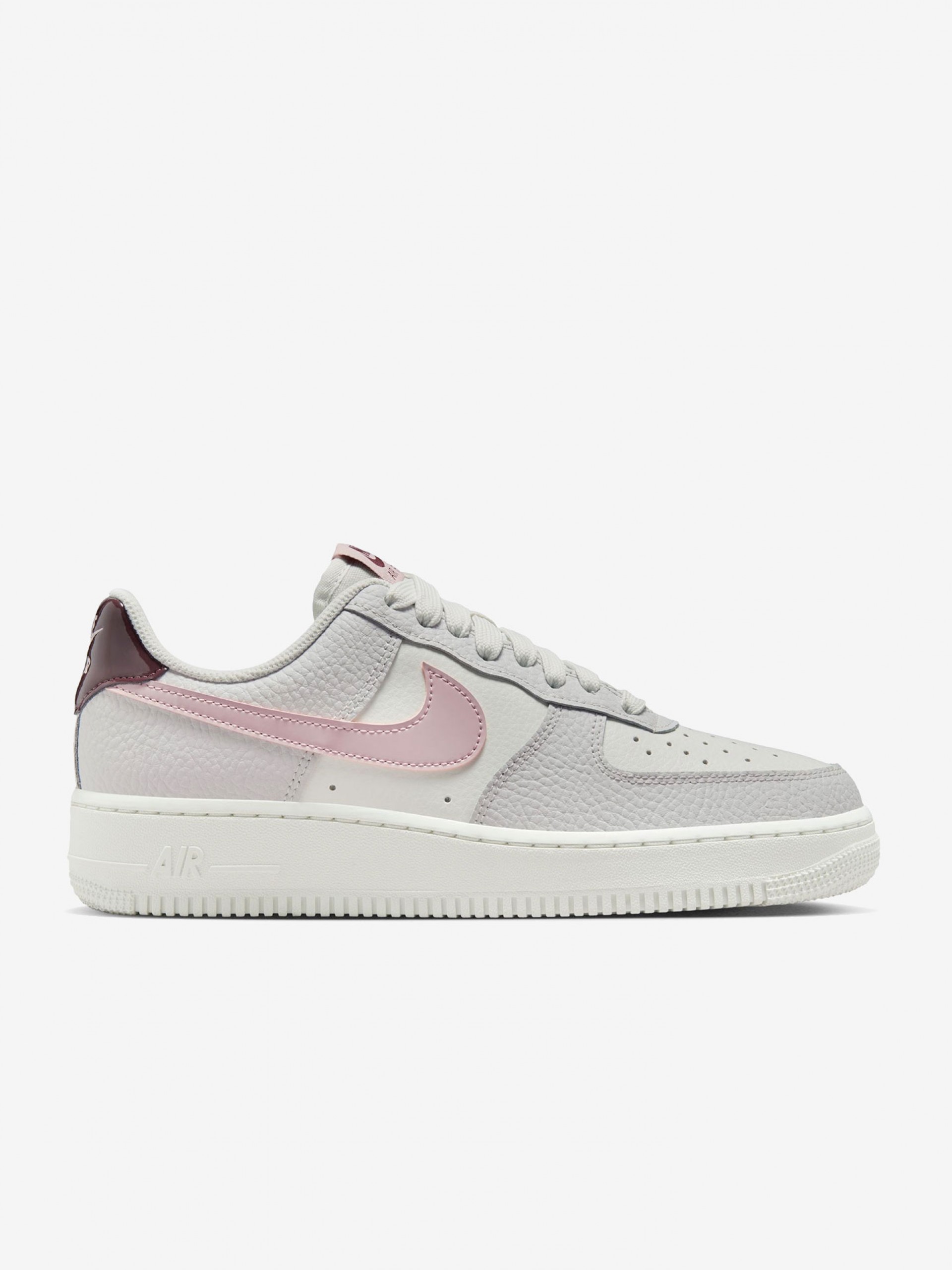 Sapatilhas Nike Air Force 1 07 Cinzentas e Rosa Para Mulher