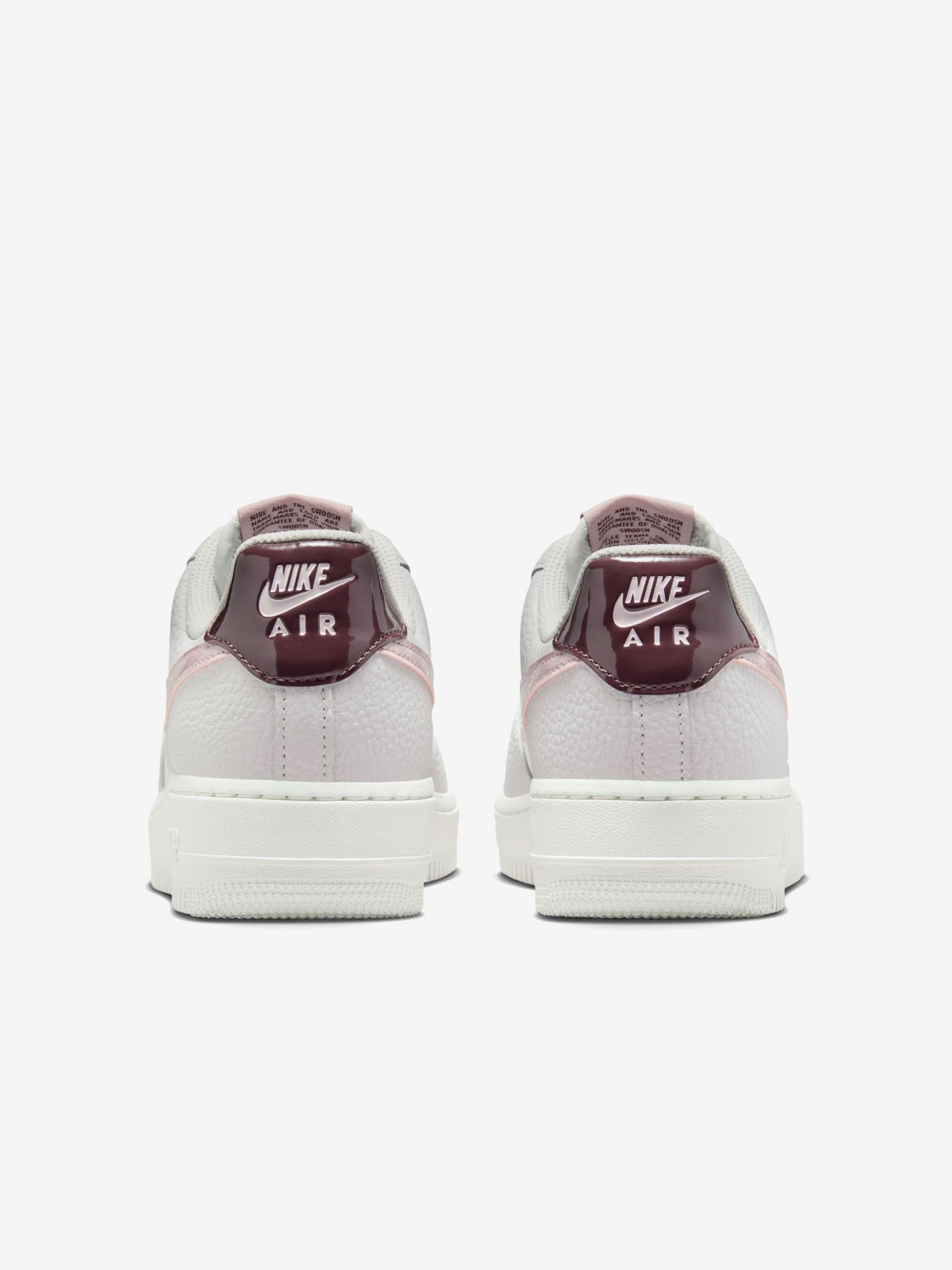 Sapatilhas Nike Air Force 1 07 Cinzentas e Rosa Para Mulher