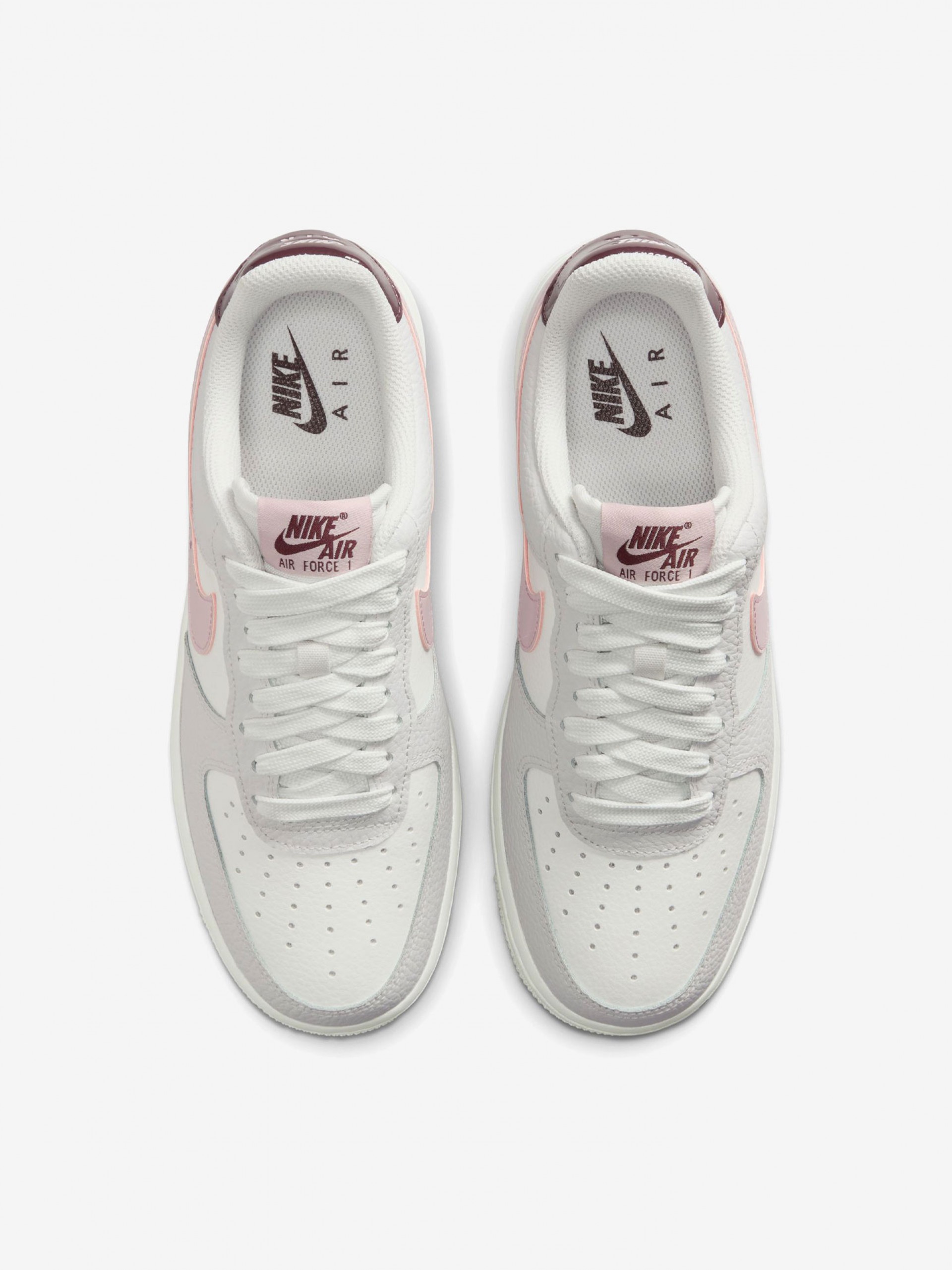 Sapatilhas Nike Air Force 1 07 Cinzentas e Rosa Para Mulher