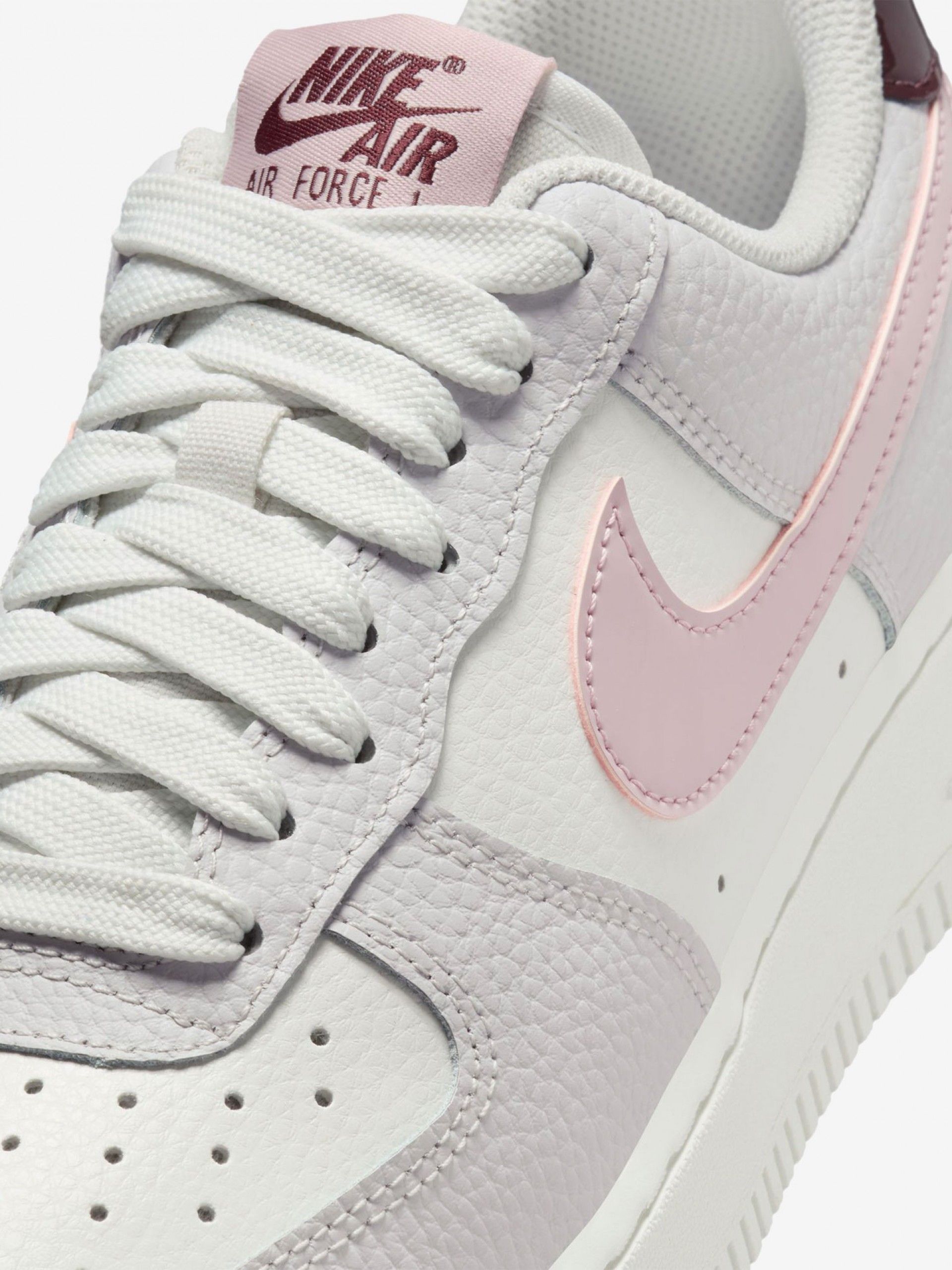 Sapatilhas Nike Air Force 1 07 Cinzentas e Rosa Para Mulher