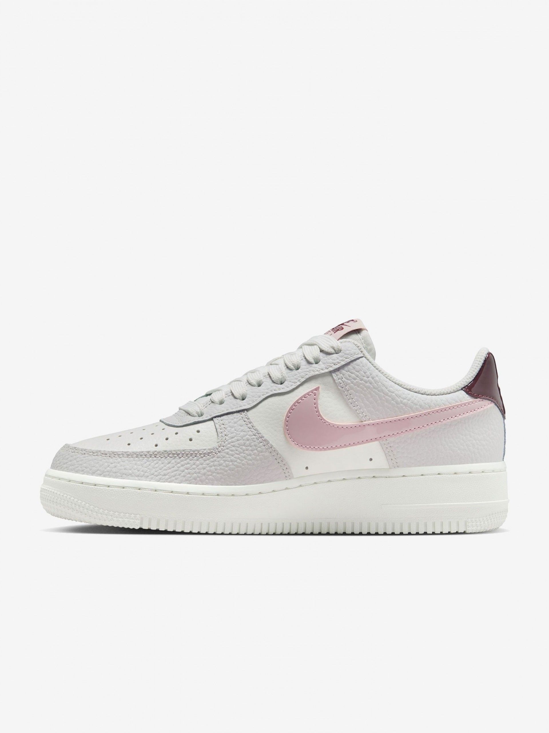Sapatilhas Nike Air Force 1 07 Cinzentas e Rosa Para Mulher