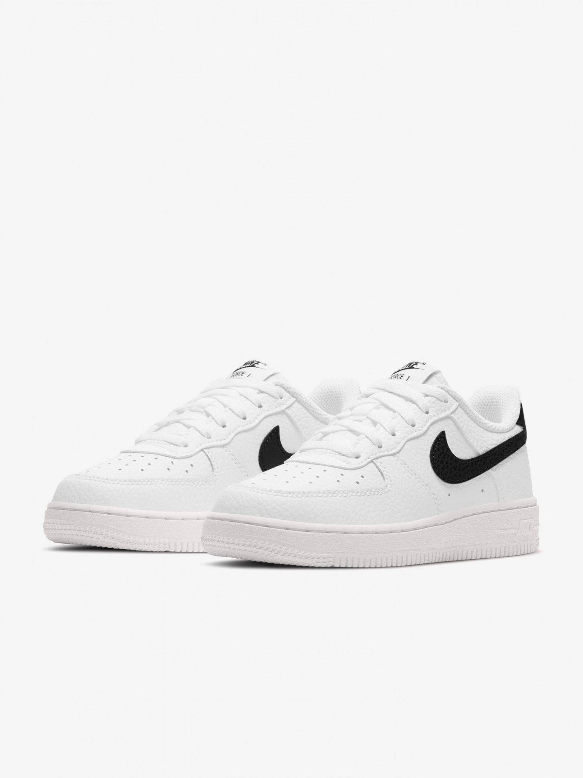 Sapatilhas Nike Air Force 1 Brancas e Pretas Júnior