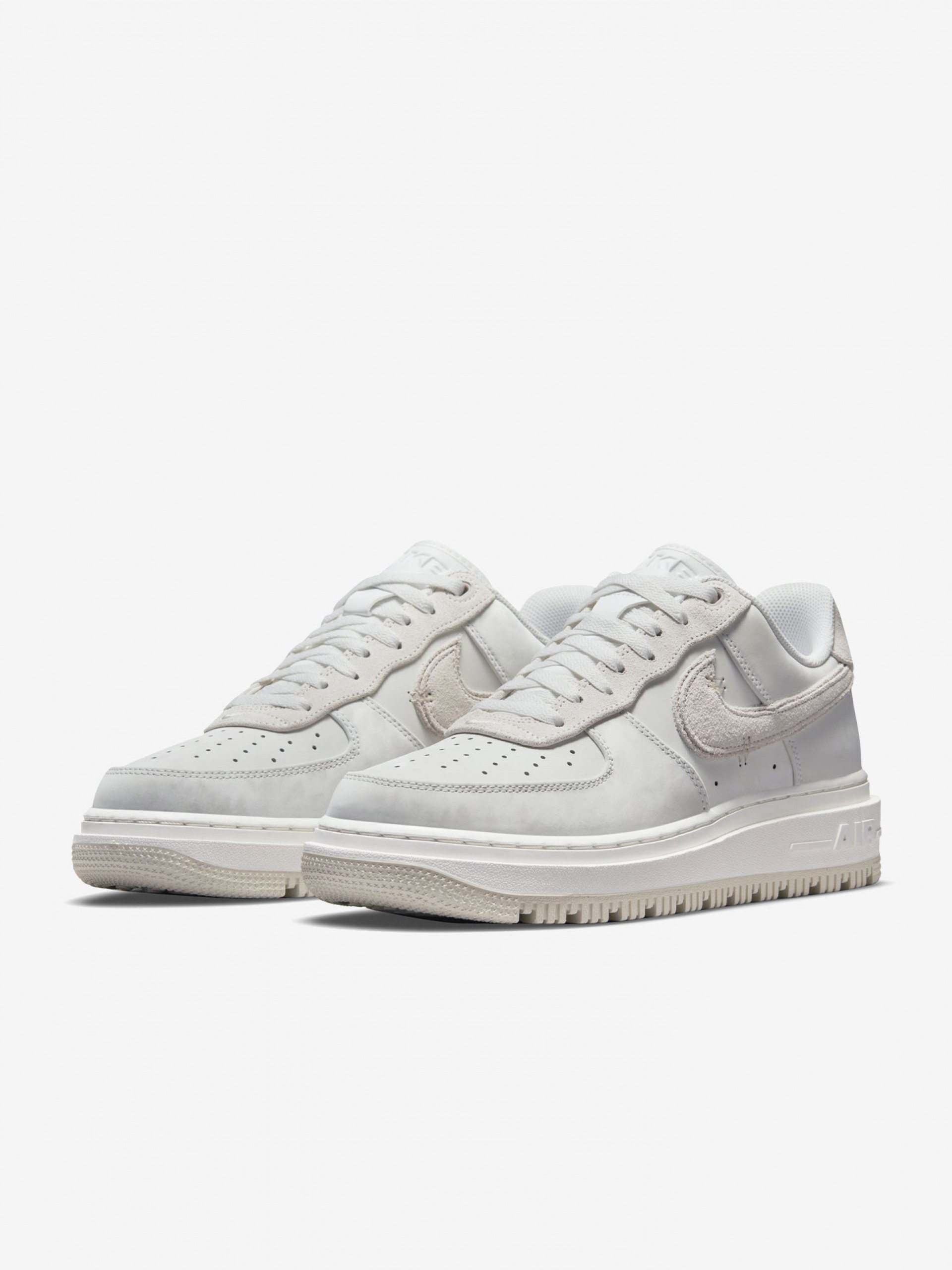 Nike Air Force 1 Luxe White and Beige Sneakers For Men