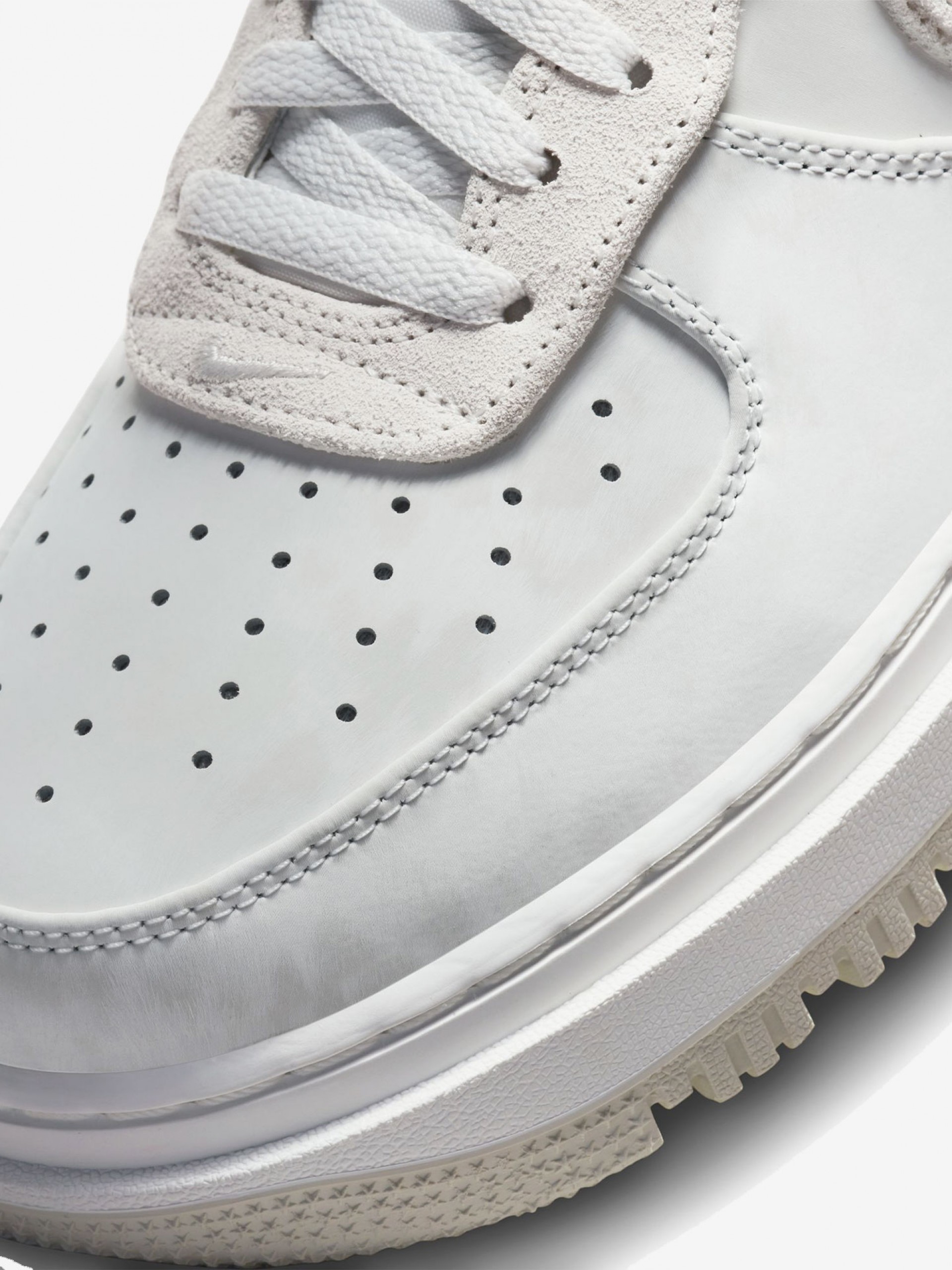 Nike Air Force 1 Luxe White and Beige Sneakers For Men