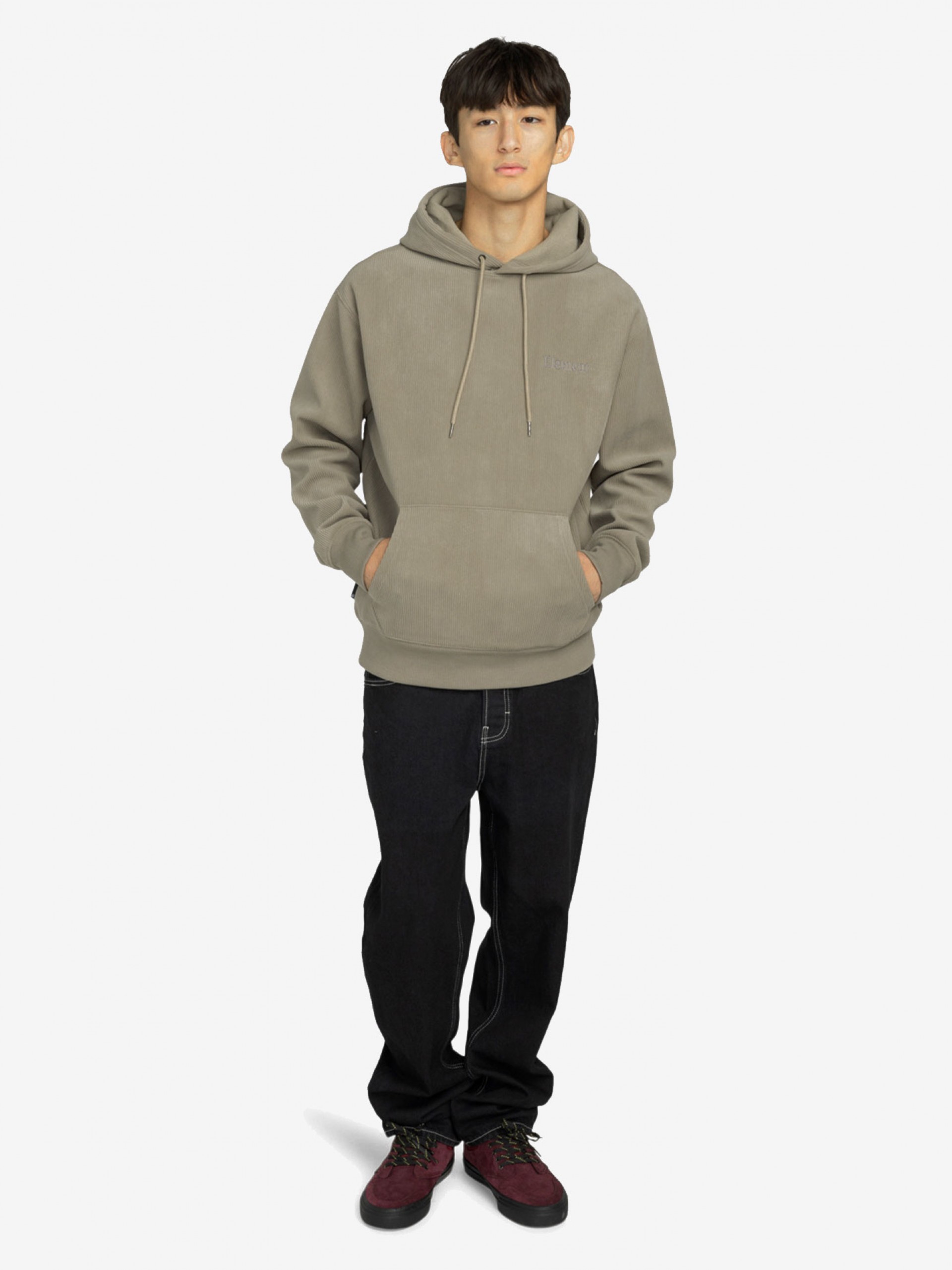 Element Serif Corduroy Khaki Hoodie